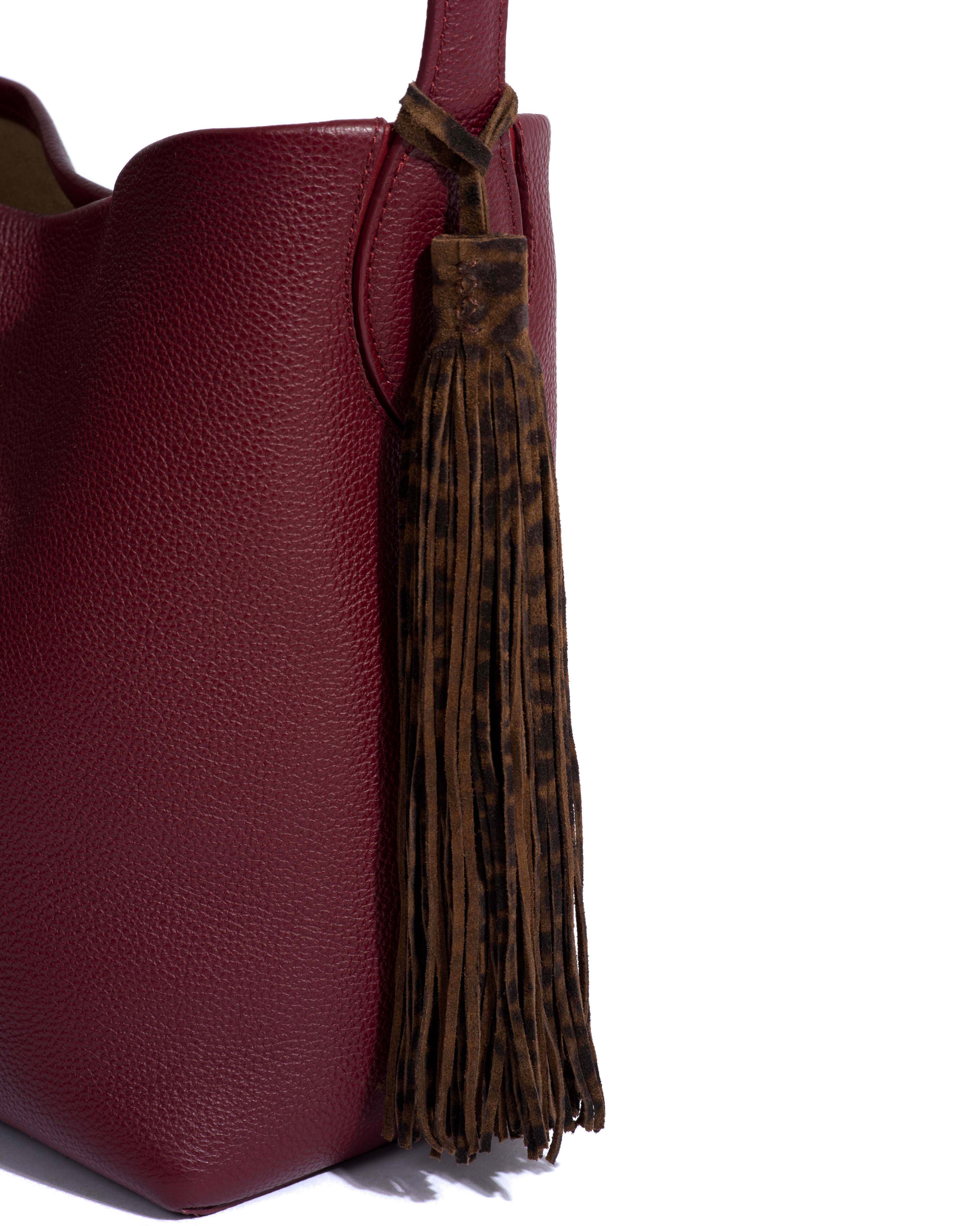 Langley fringe keyring Calf suede print Jaguar - Image 4