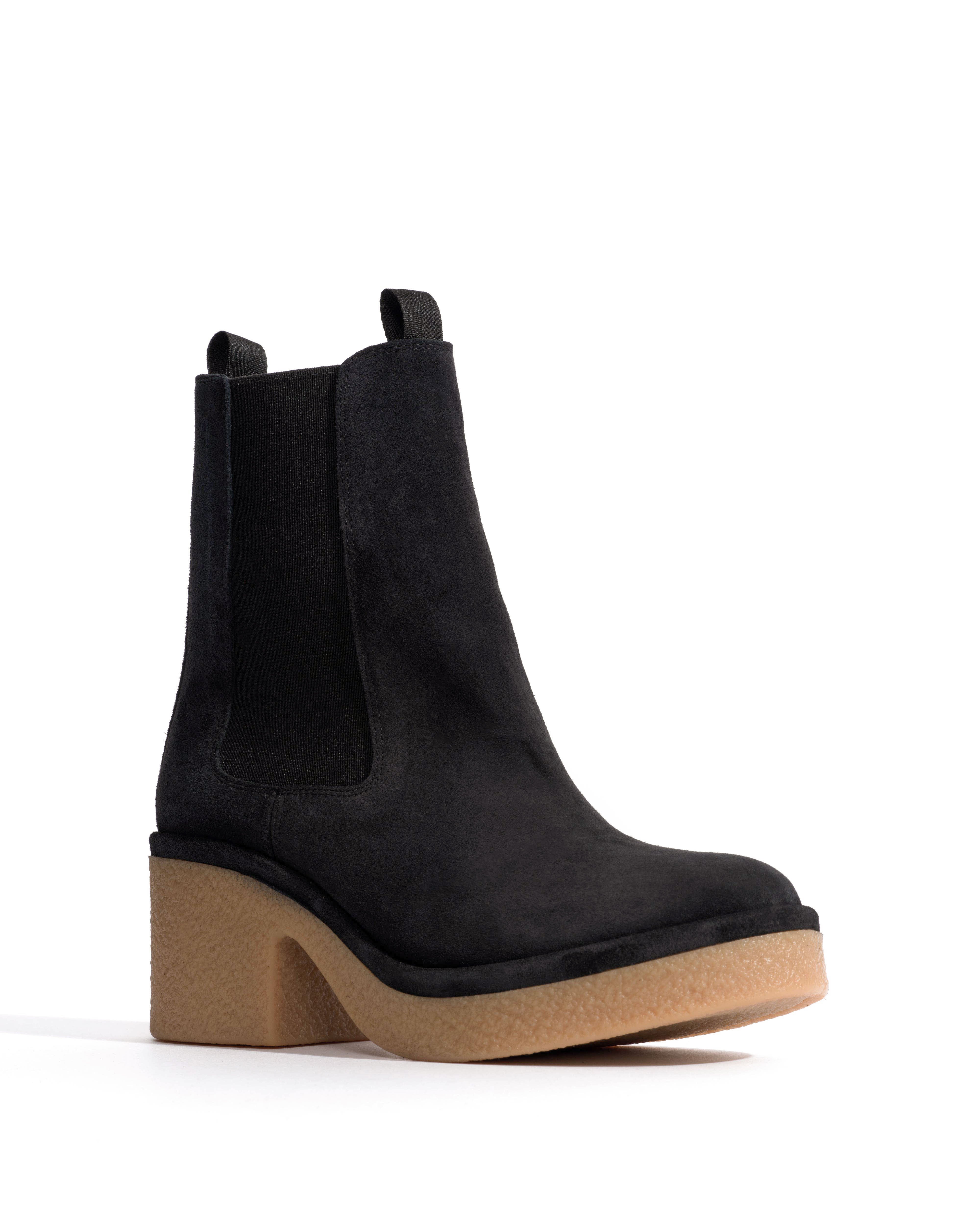 Laurell 65 platform Calf suede & sole Off black & natural - Image 2