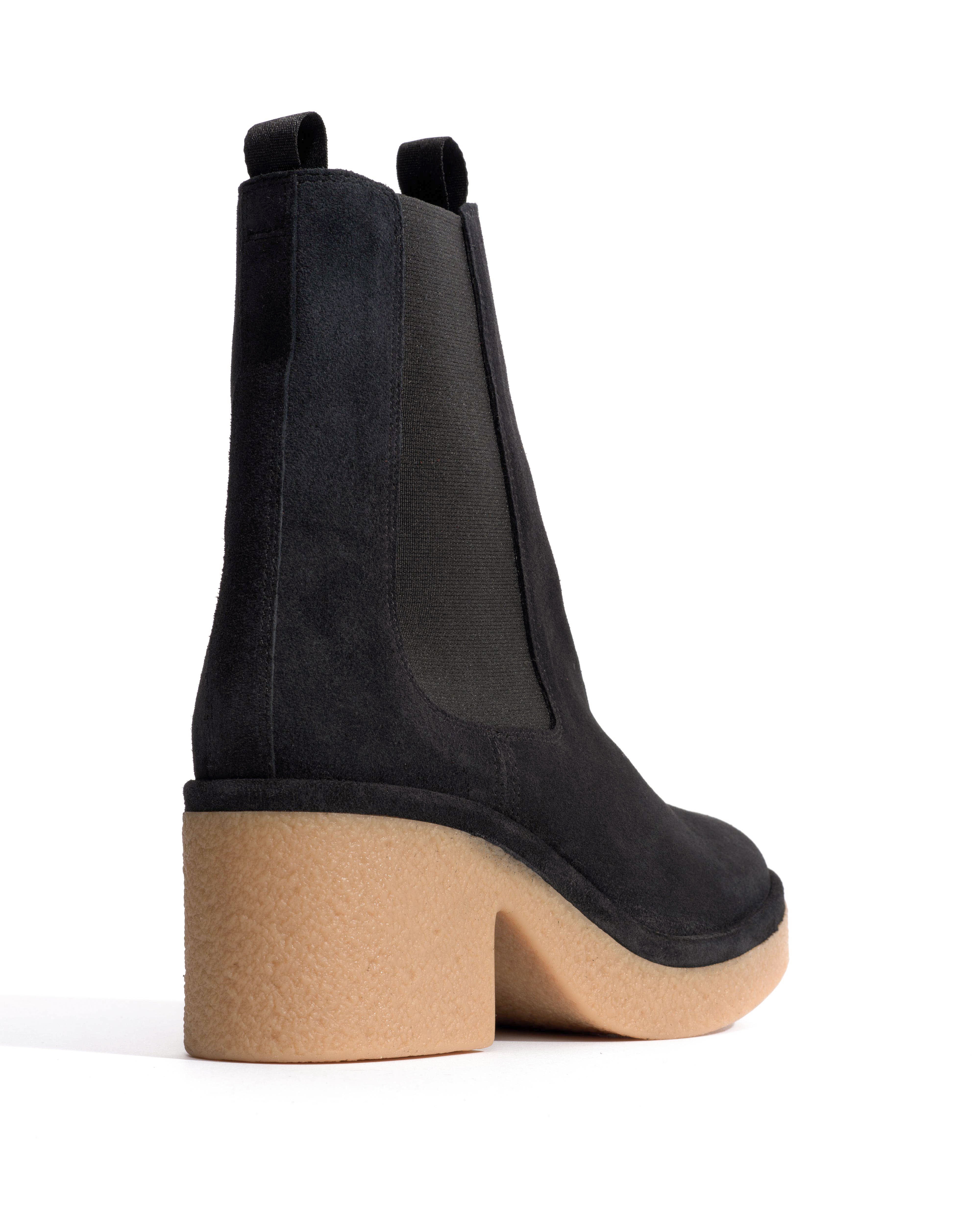 Laurell 65 platform Calf suede & sole Off black & natural - Image 3