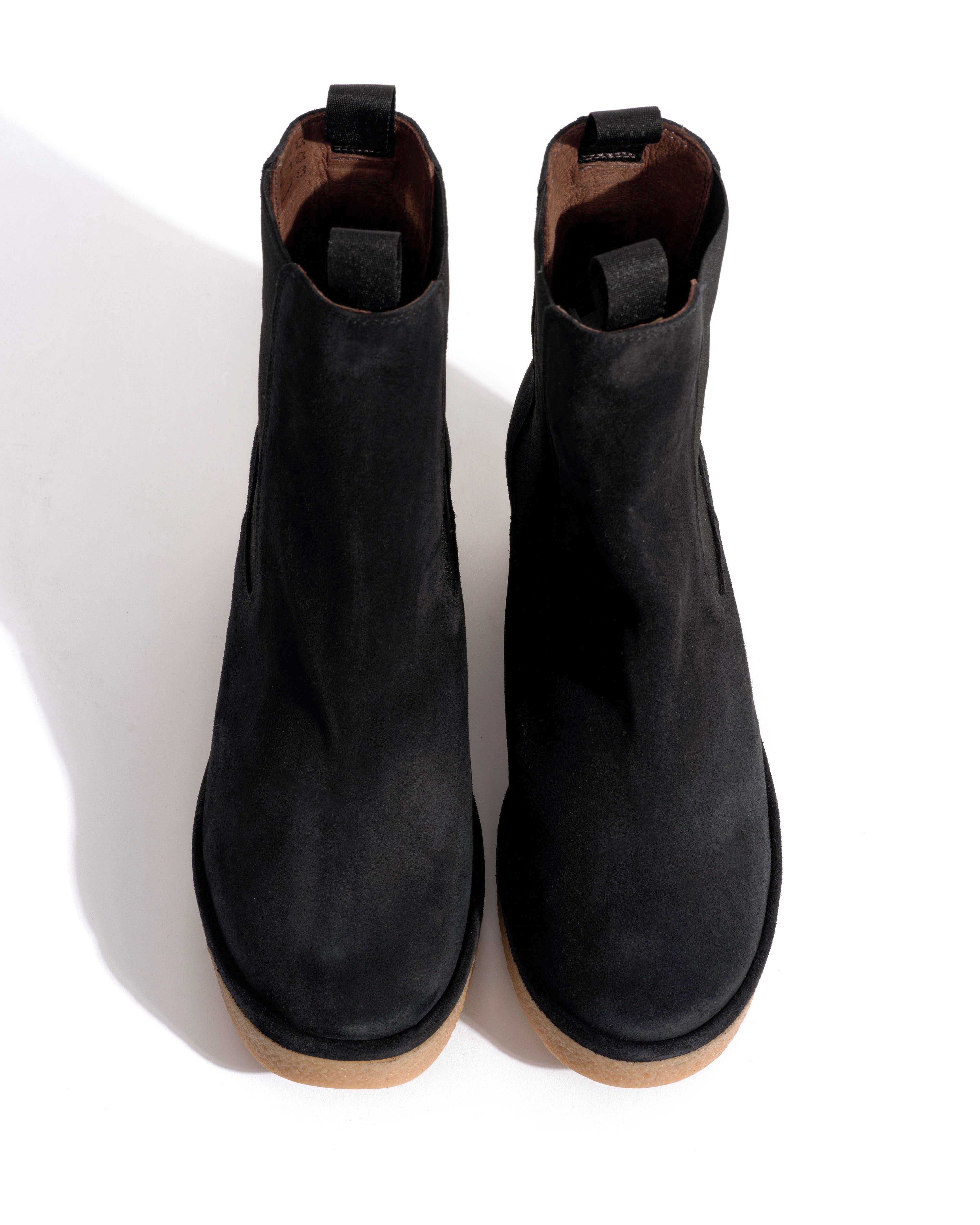 Laurell 65 platform Calf suede & sole Off black & natural - Image 4