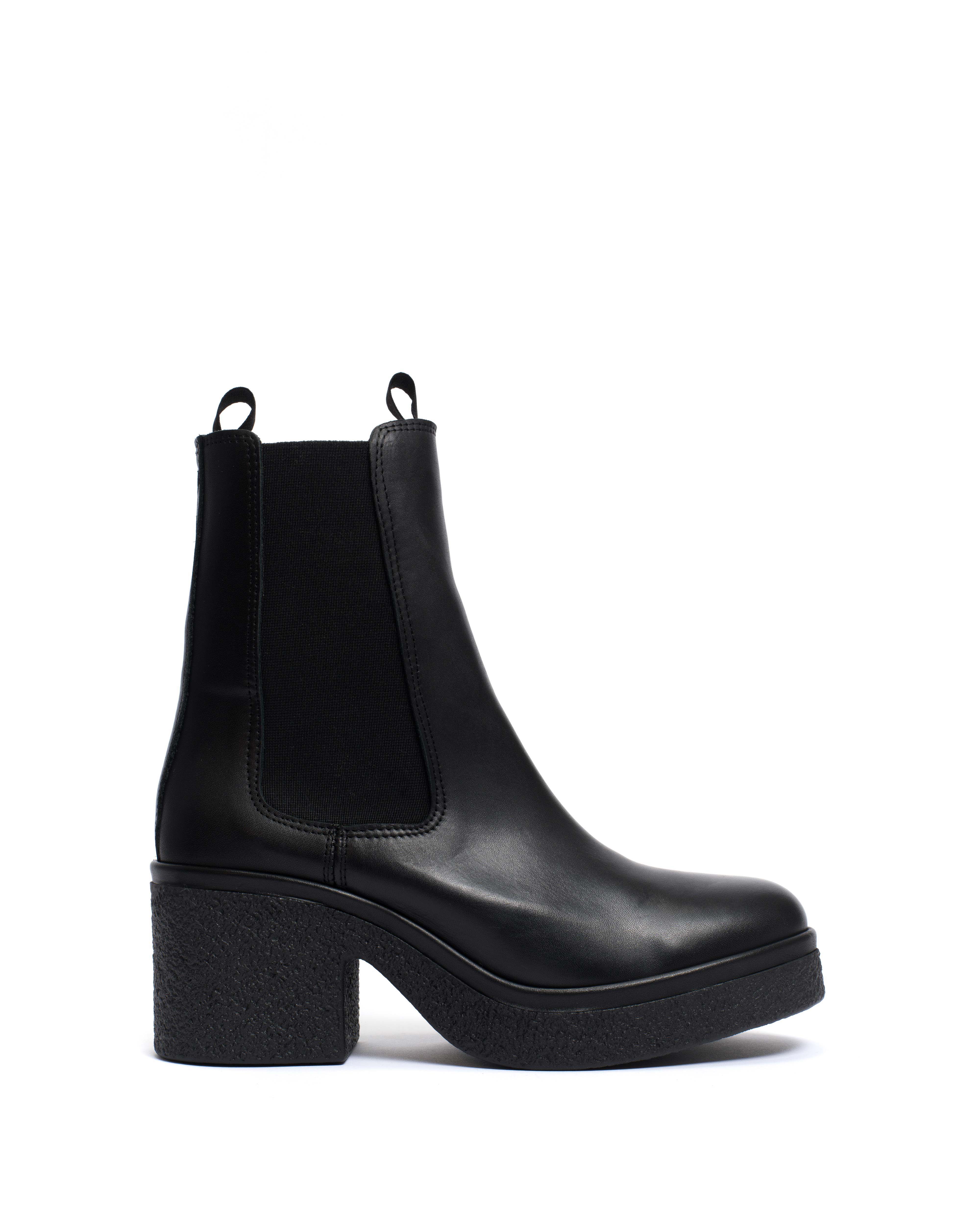 Laurell 65 platform Soft calf & sole Black & black
