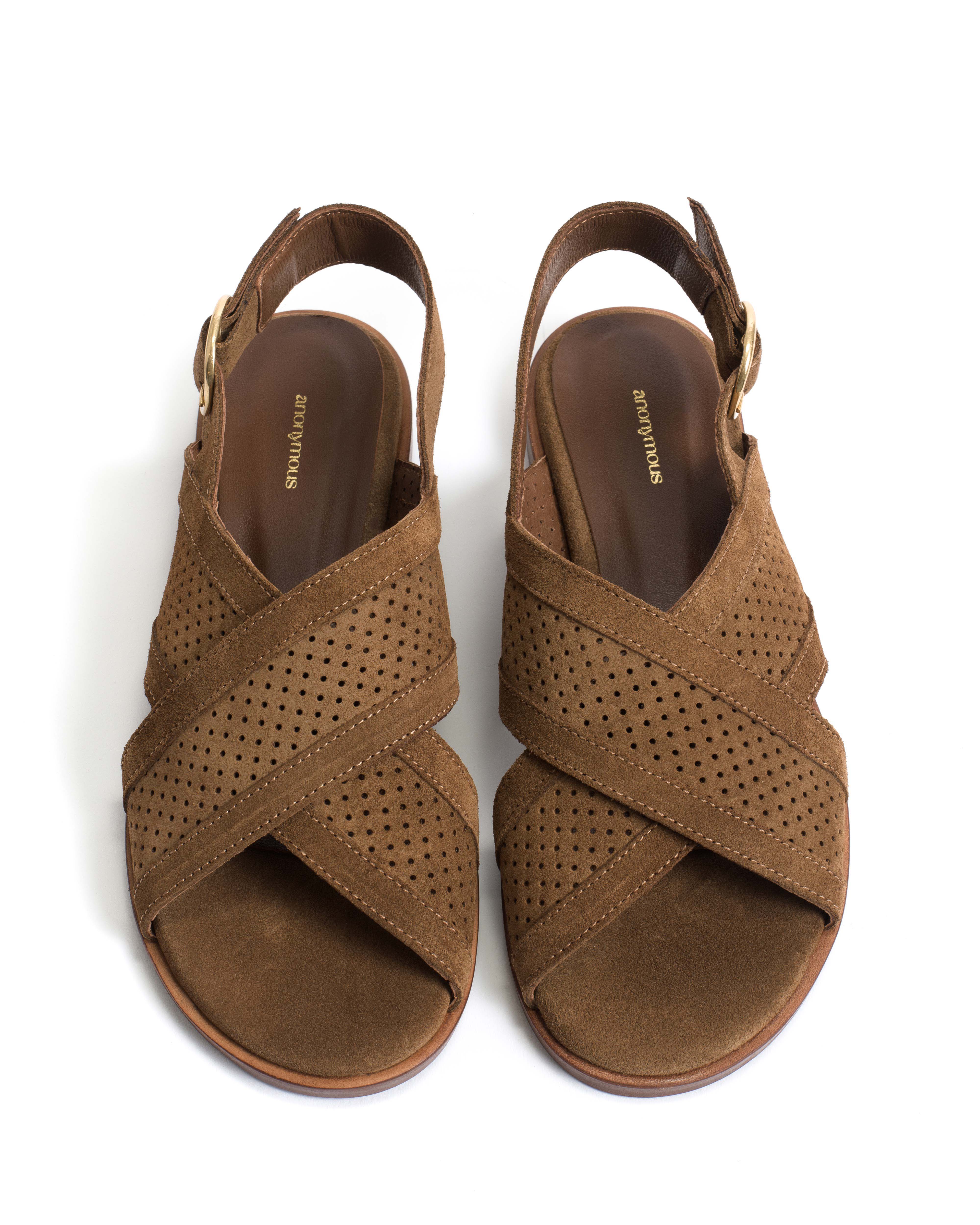 Leila 10 classic Calf suede Cinnamon - Image 3