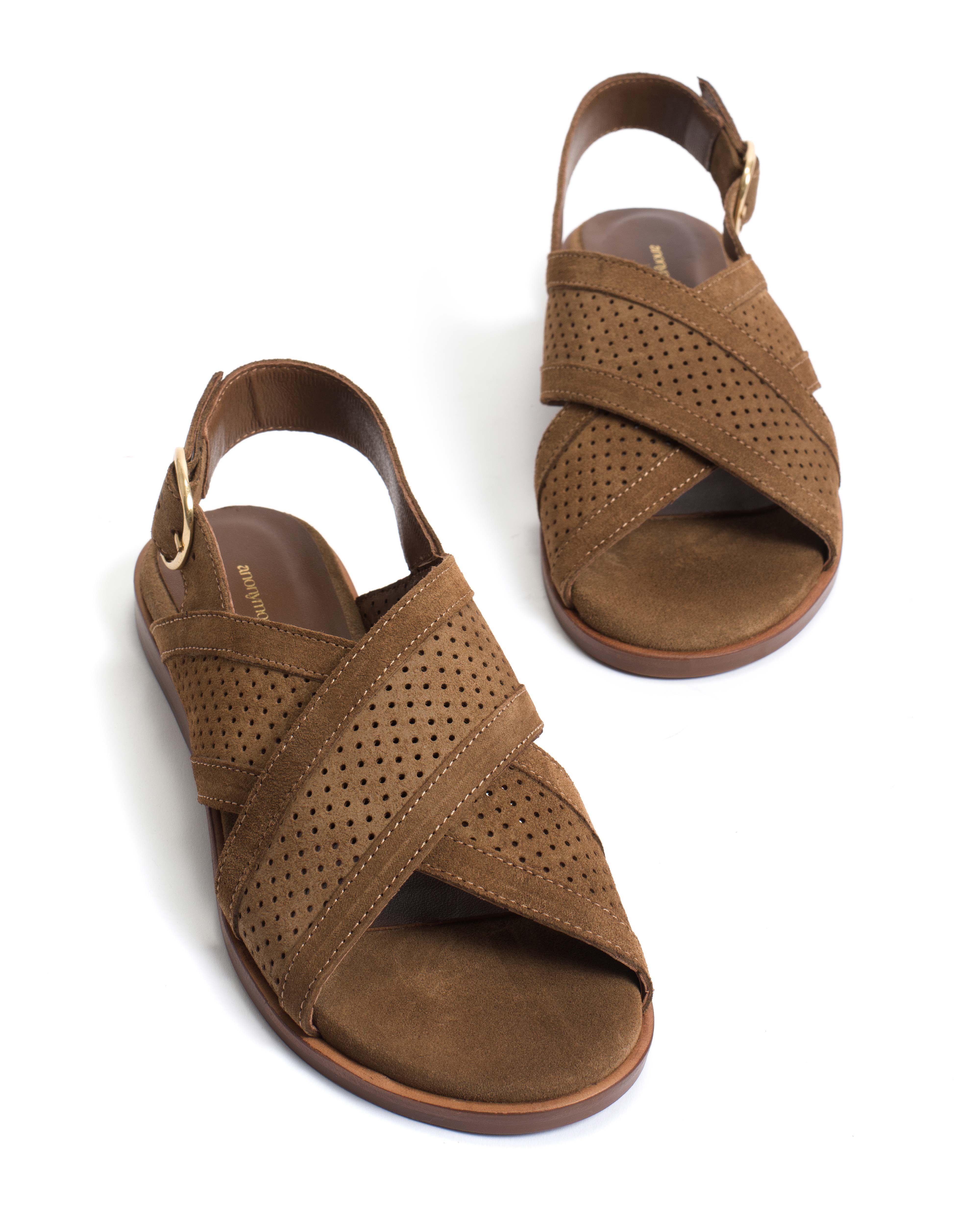 Leila 10 classic Calf suede Cinnamon - Image 5