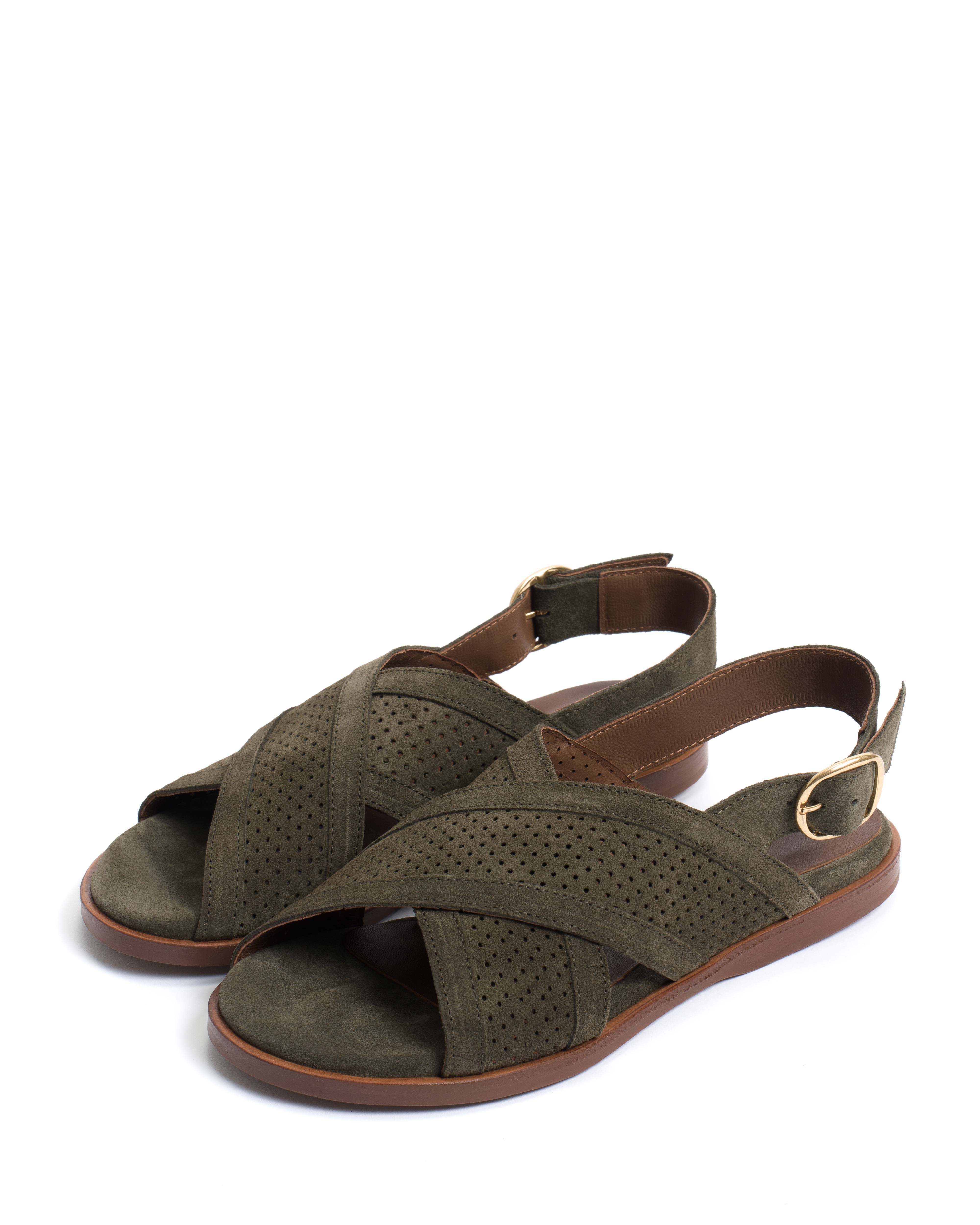 Leila 10 classic Calf suede Moss green - Image 2