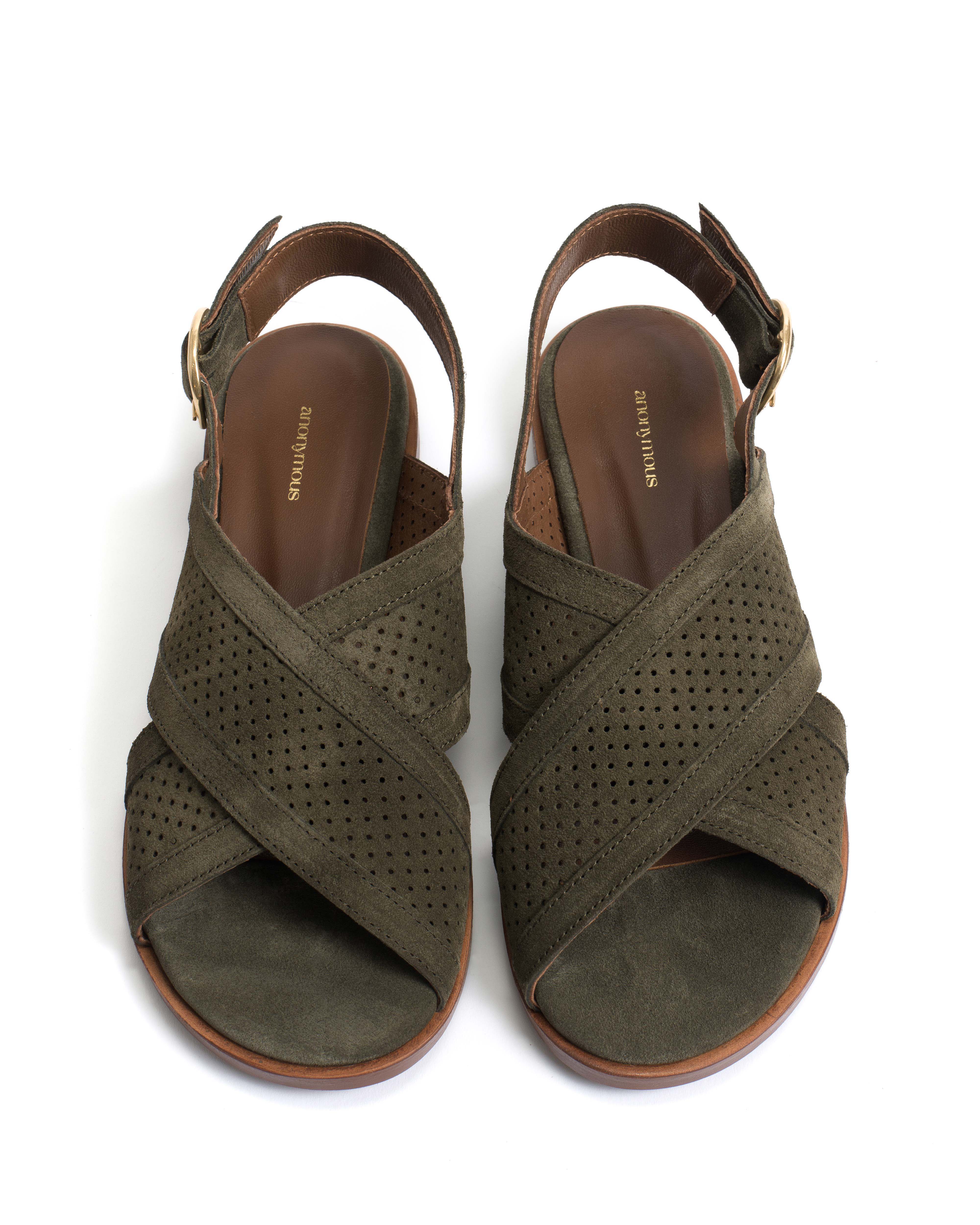 Leila 10 classic Calf suede Moss green - Image 3