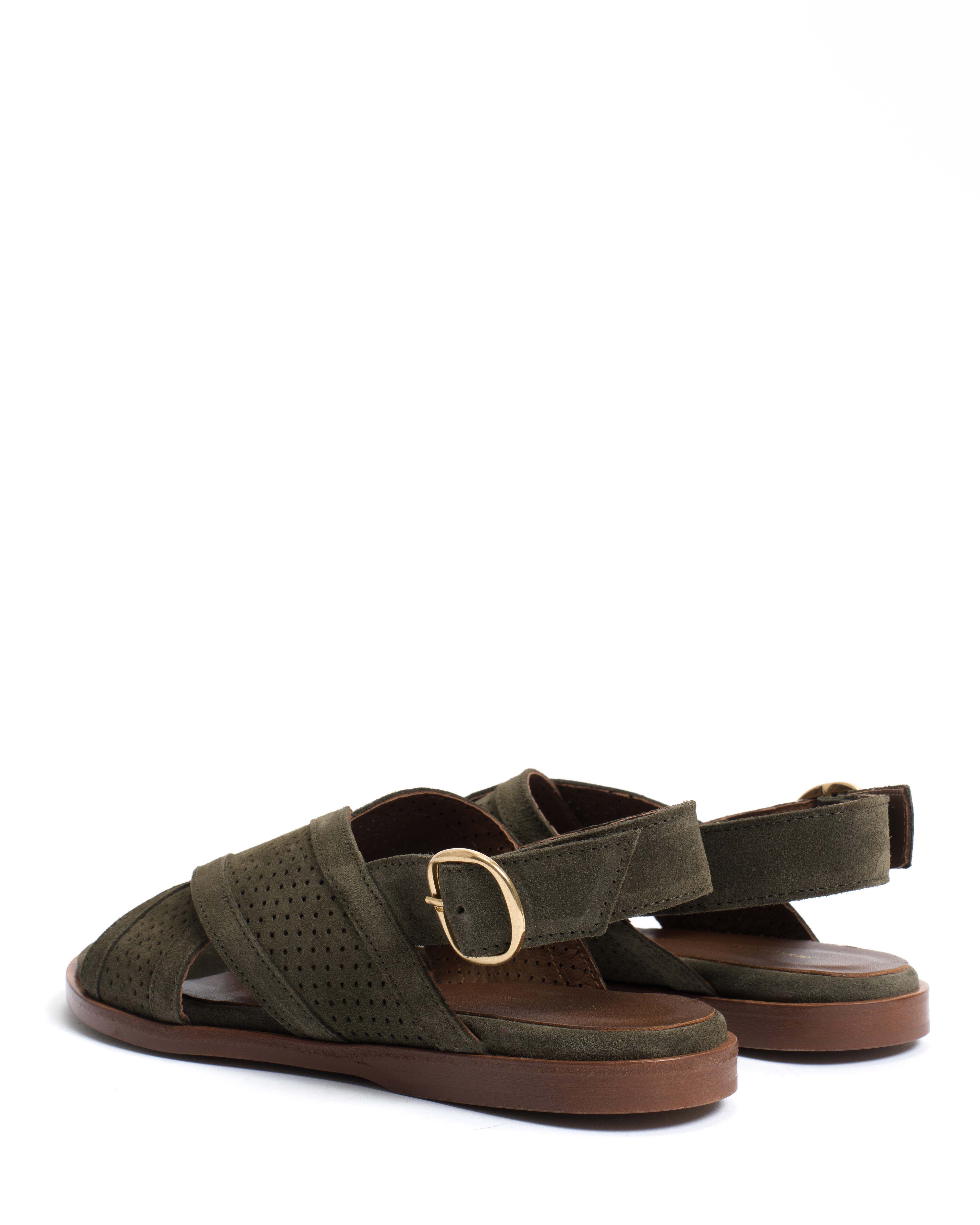 Leila 10 classic Calf suede Moss green - Image 4