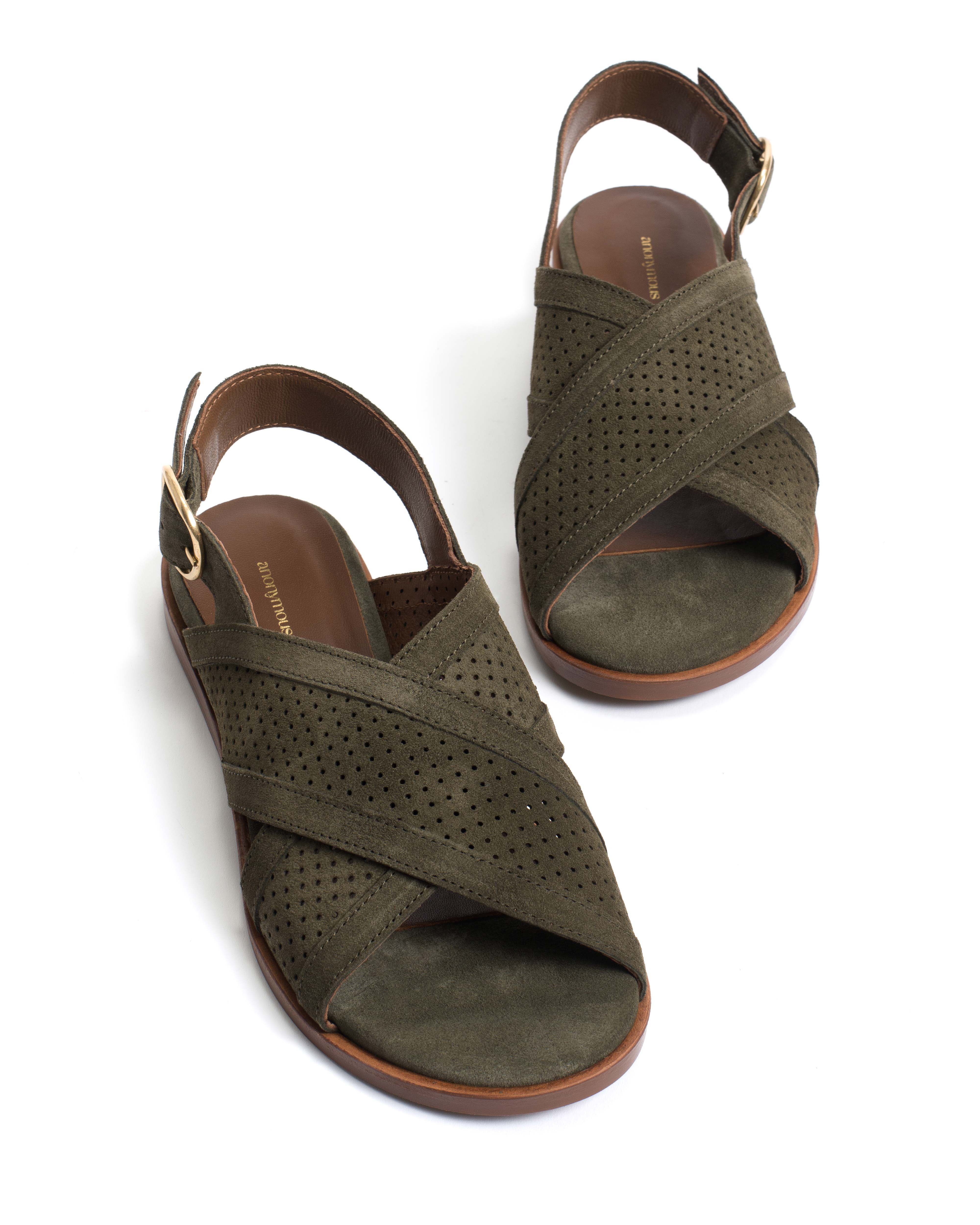Leila 10 classic Calf suede Moss green - Image 5