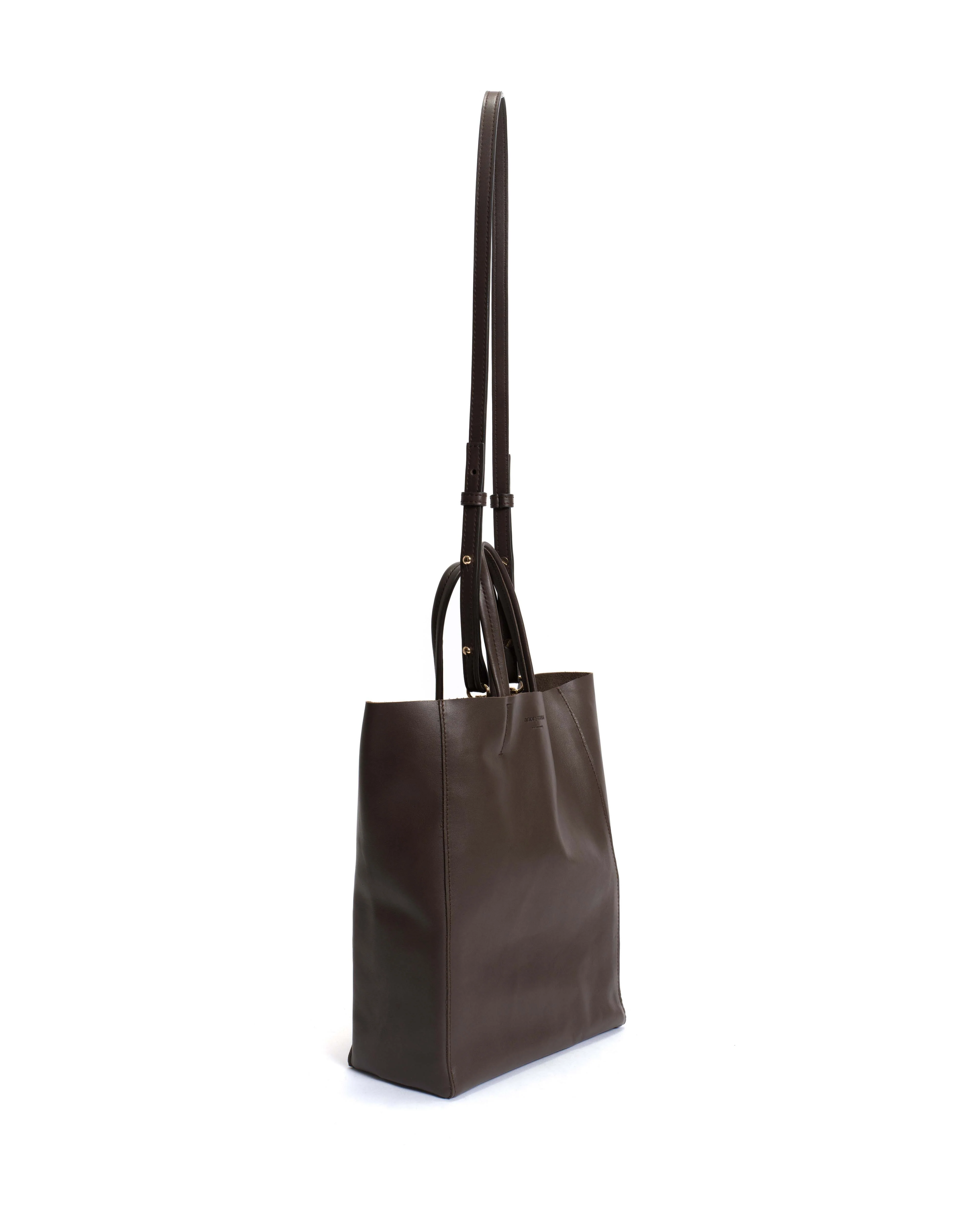 Linea shopper Soft calf Coffee brown - Image 5
