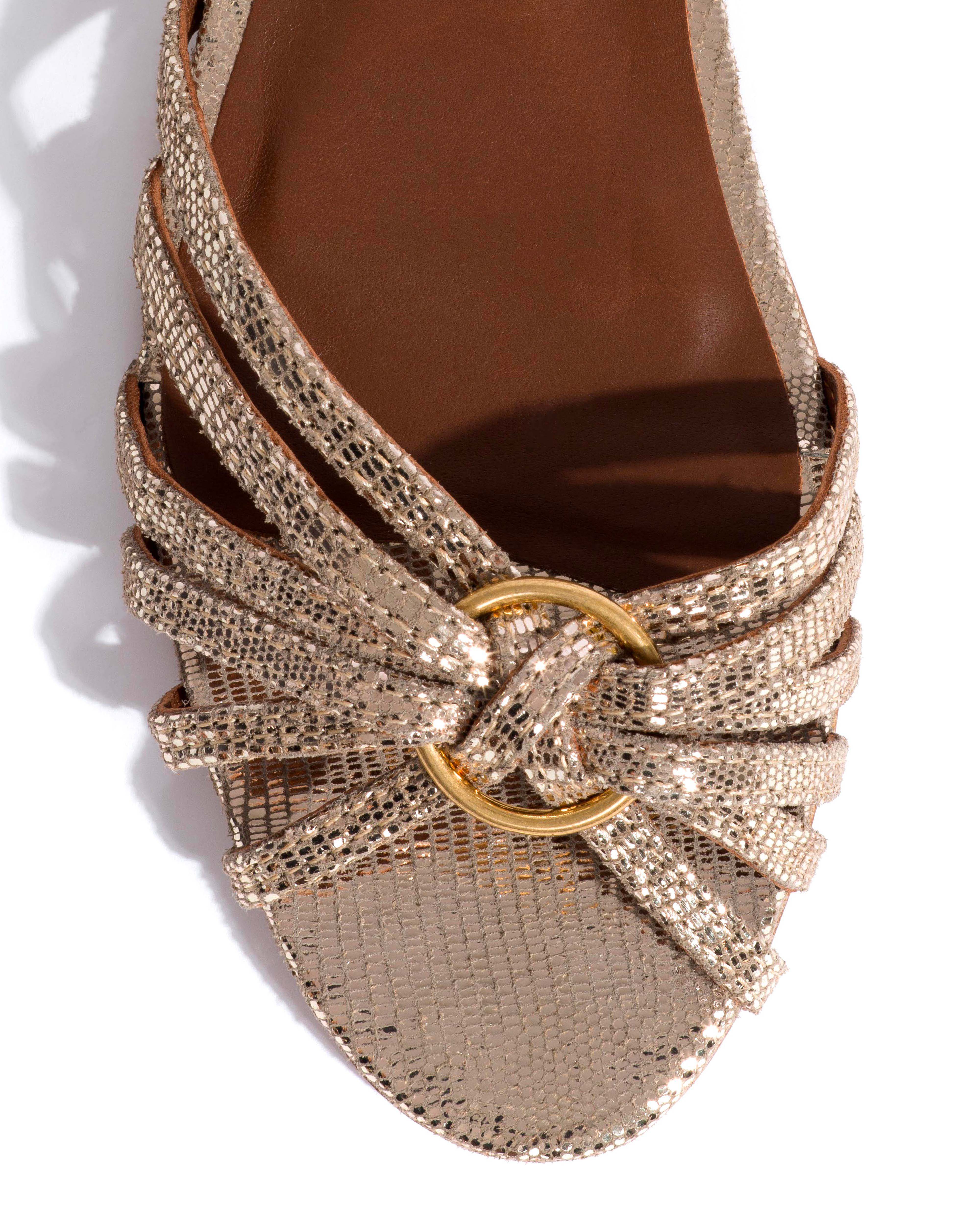 Lopes 10 Lizard metallic goat Vintage champagne - Image 5
