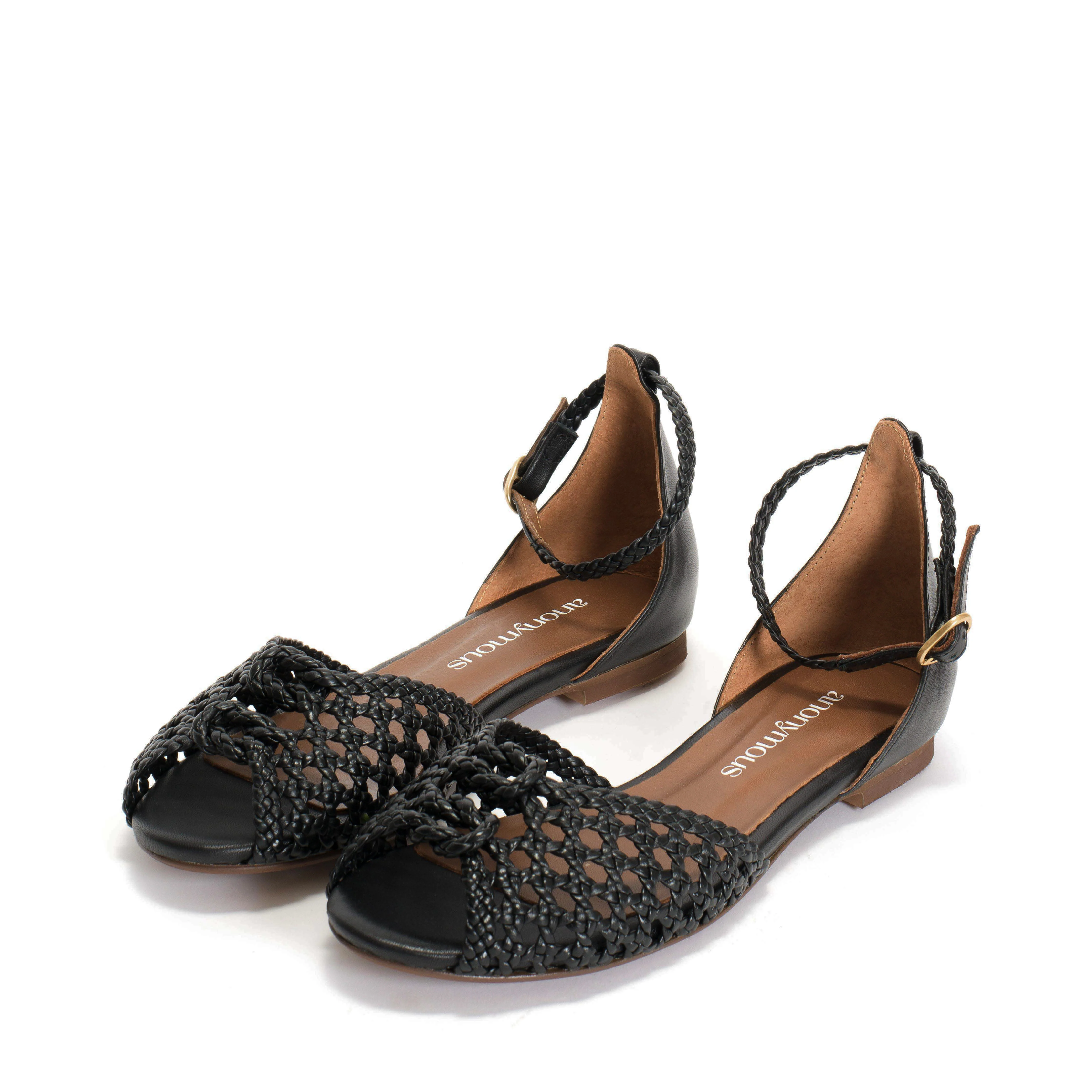 Lucy 10 hand-braided Hand-braided leather Black - Image 2