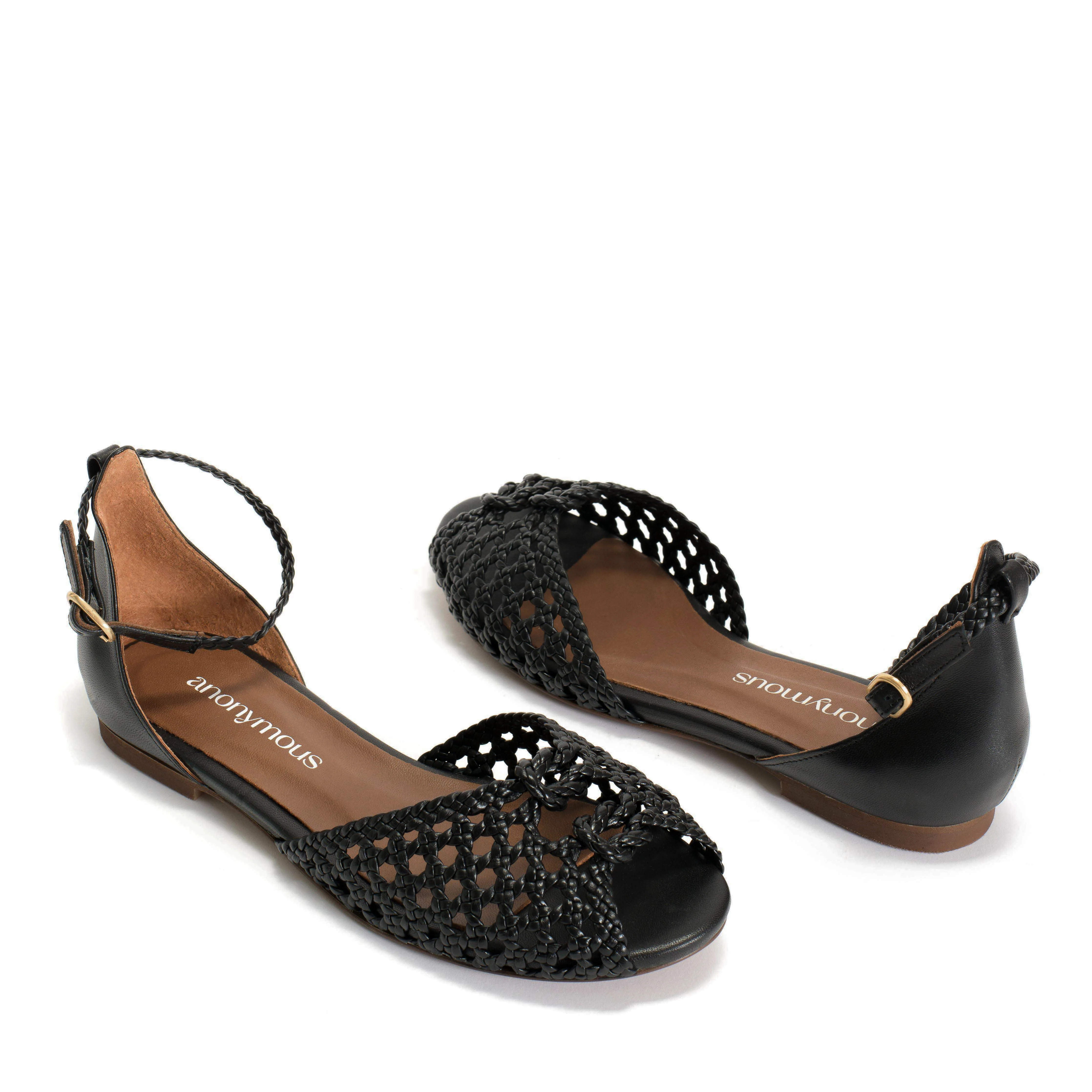 Lucy 10 hand-braided Hand-braided leather Black - Image 4