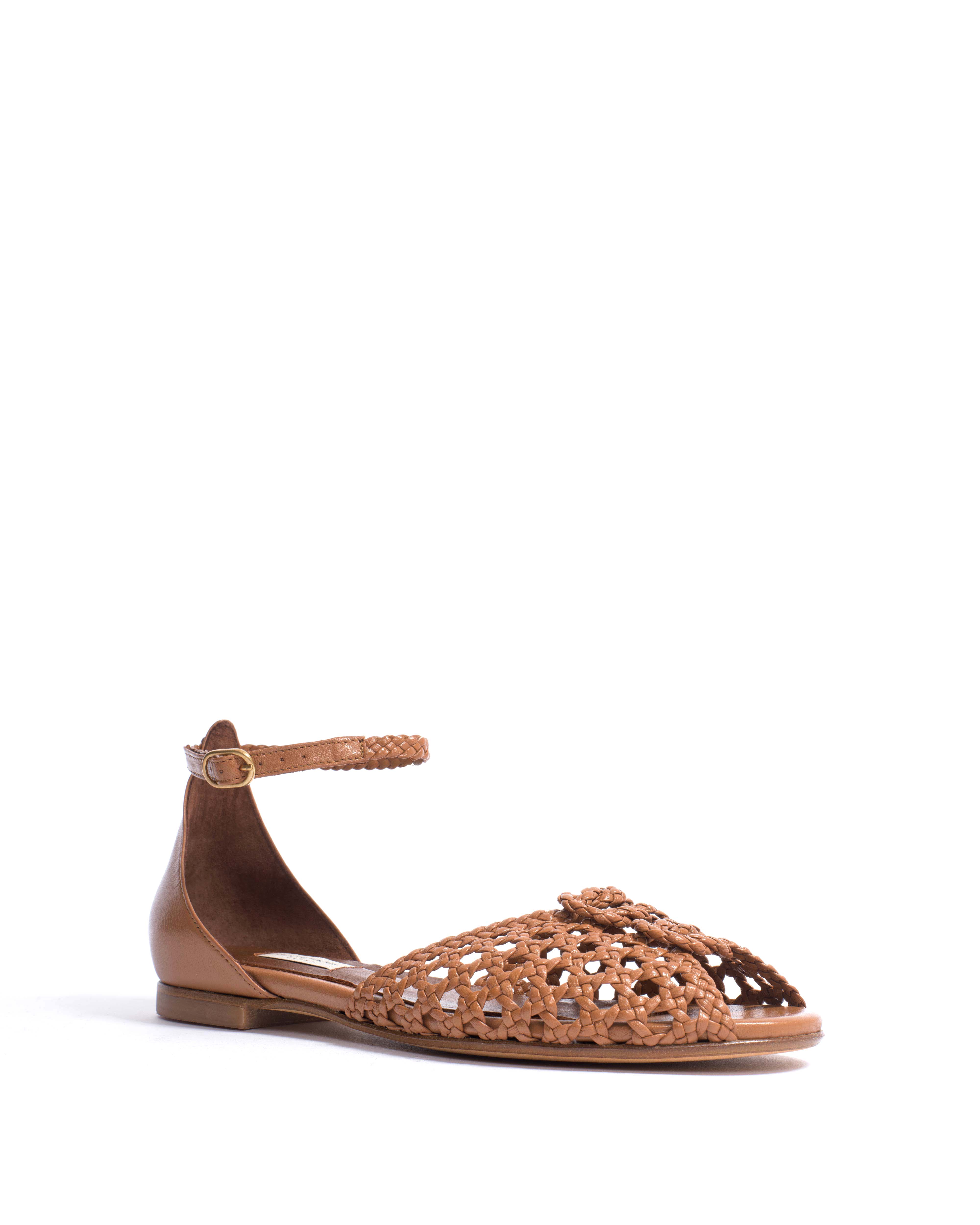 Lucy 10 hand-braided Hand-braided leather Caramel - Image 2