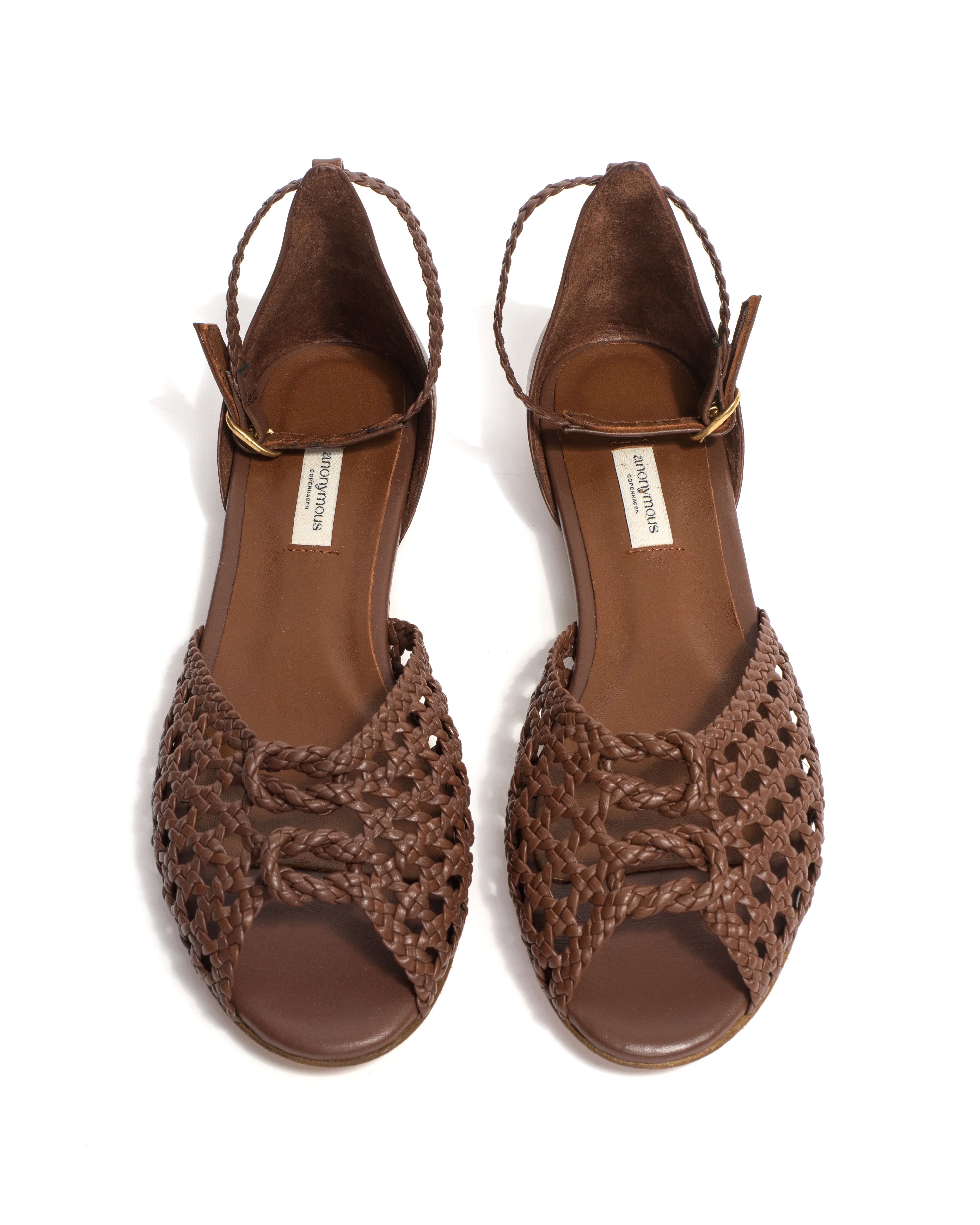 Lucy 10 hand-braided Hand-braided leather Chocolate - Image 4