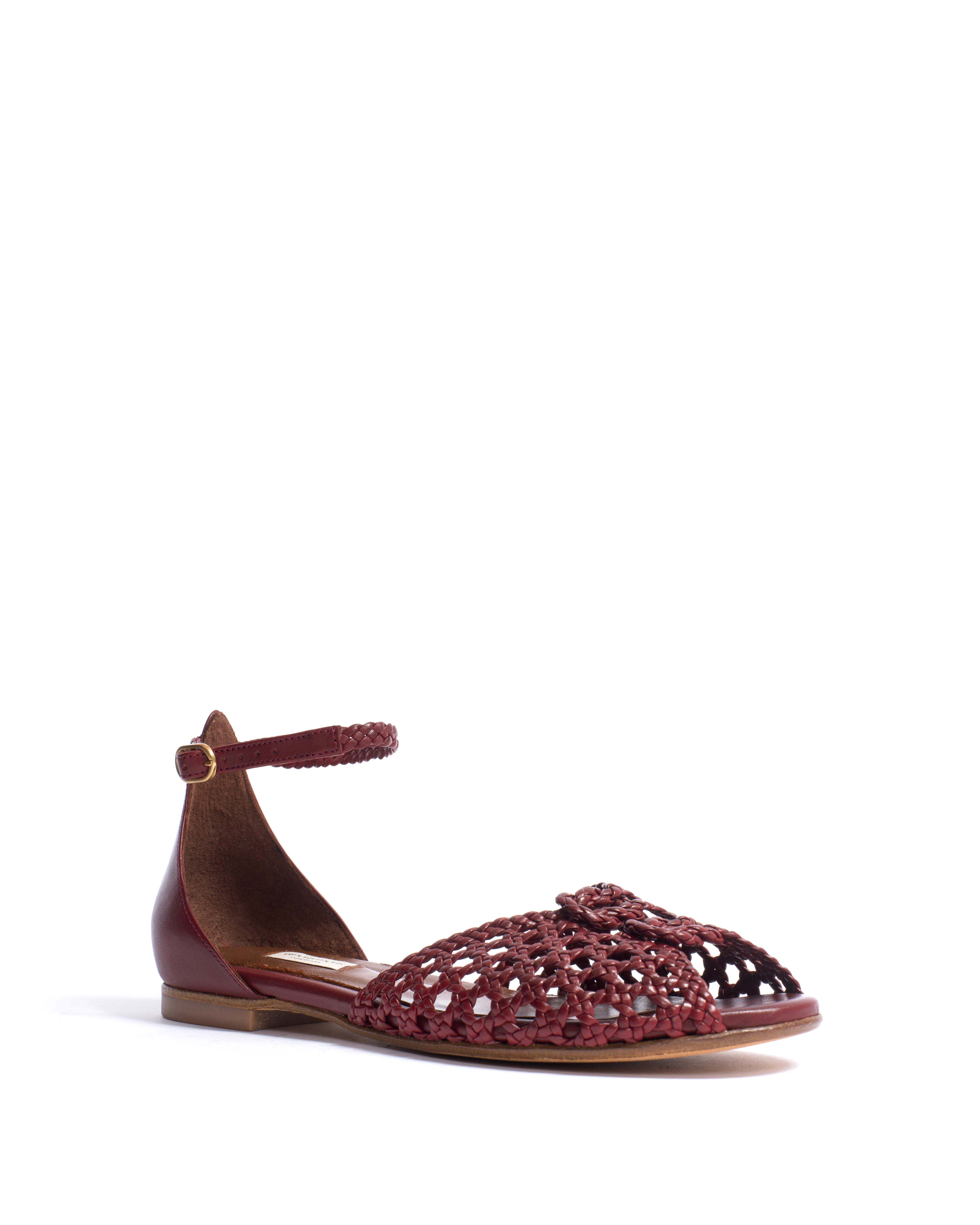 Lucy 10 hand-braided Hand-braided leather Pomegranate - Image 2
