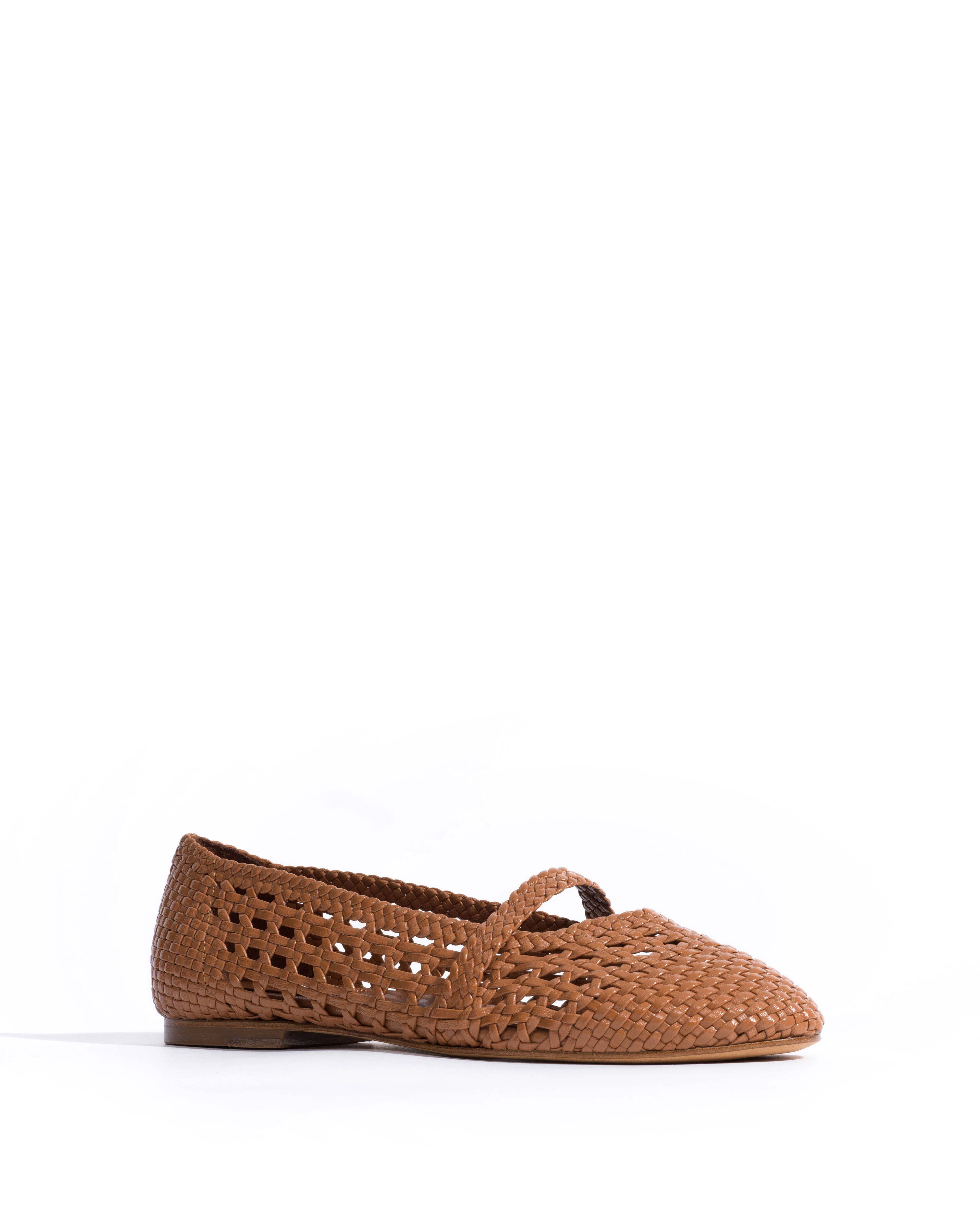 Maddie hand-braided Hand-braided leather Caramel - Image 2