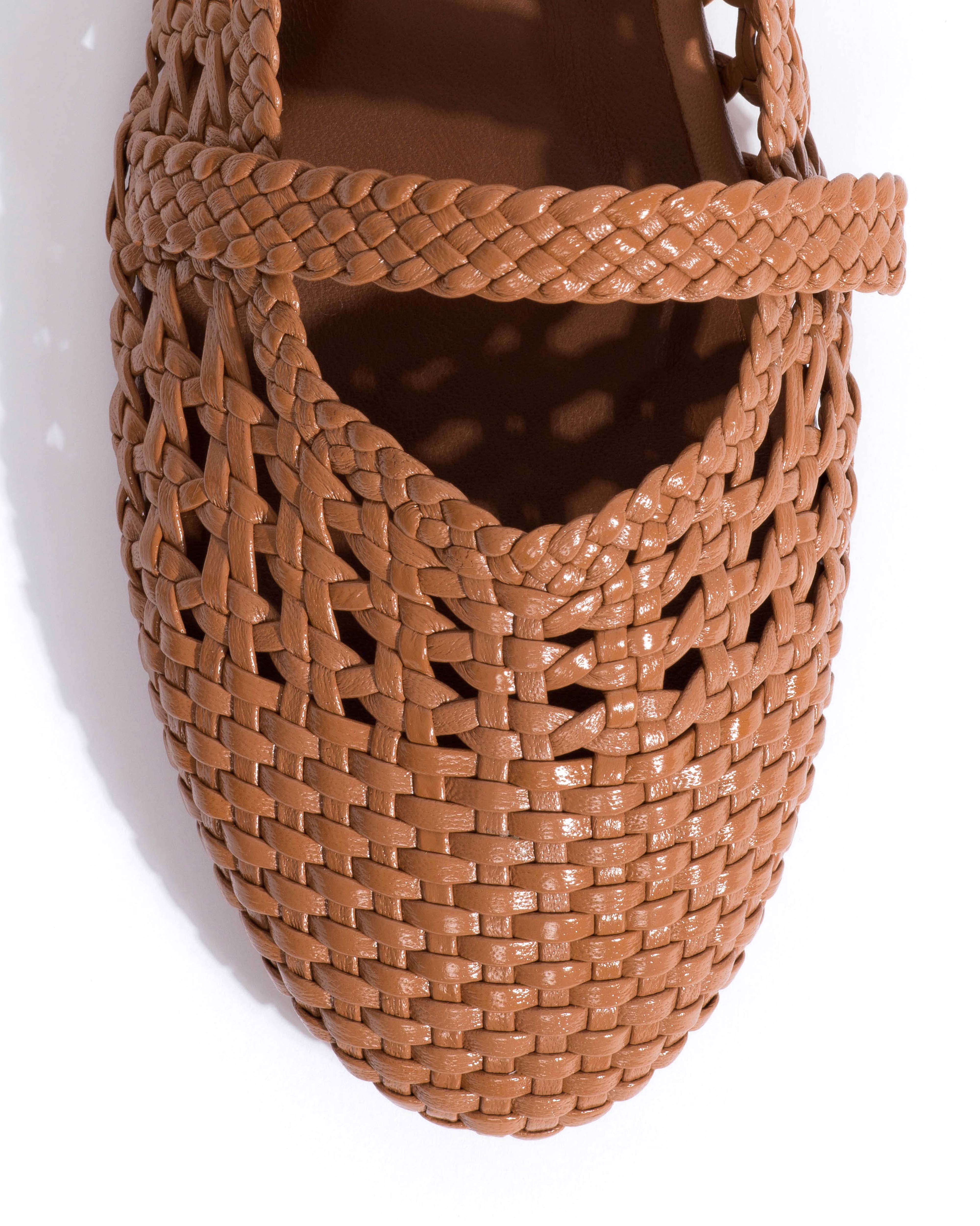 Maddie hand-braided Hand-braided leather Caramel - Image 5