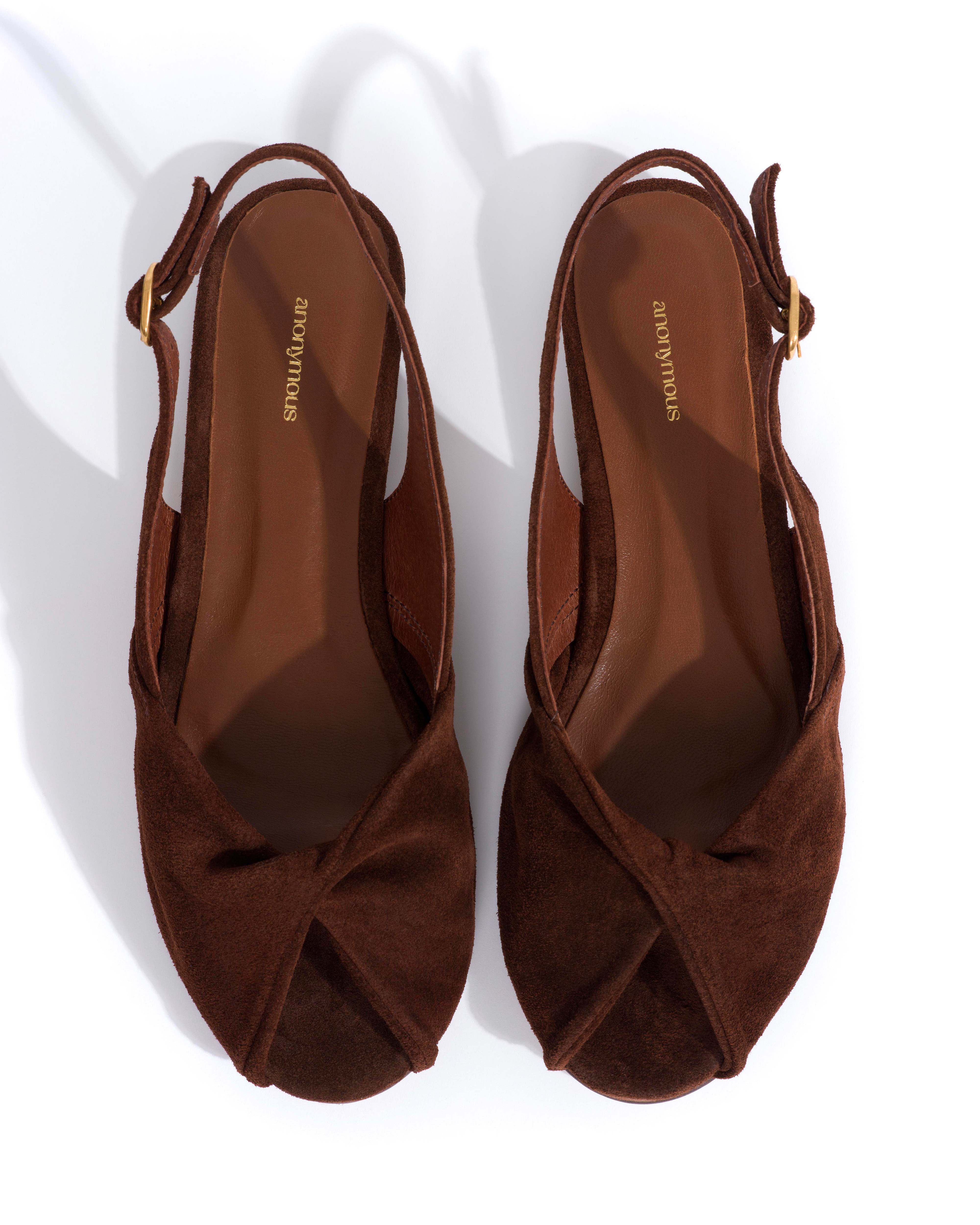 Magda 20 Calf suede Chocolate - Image 4