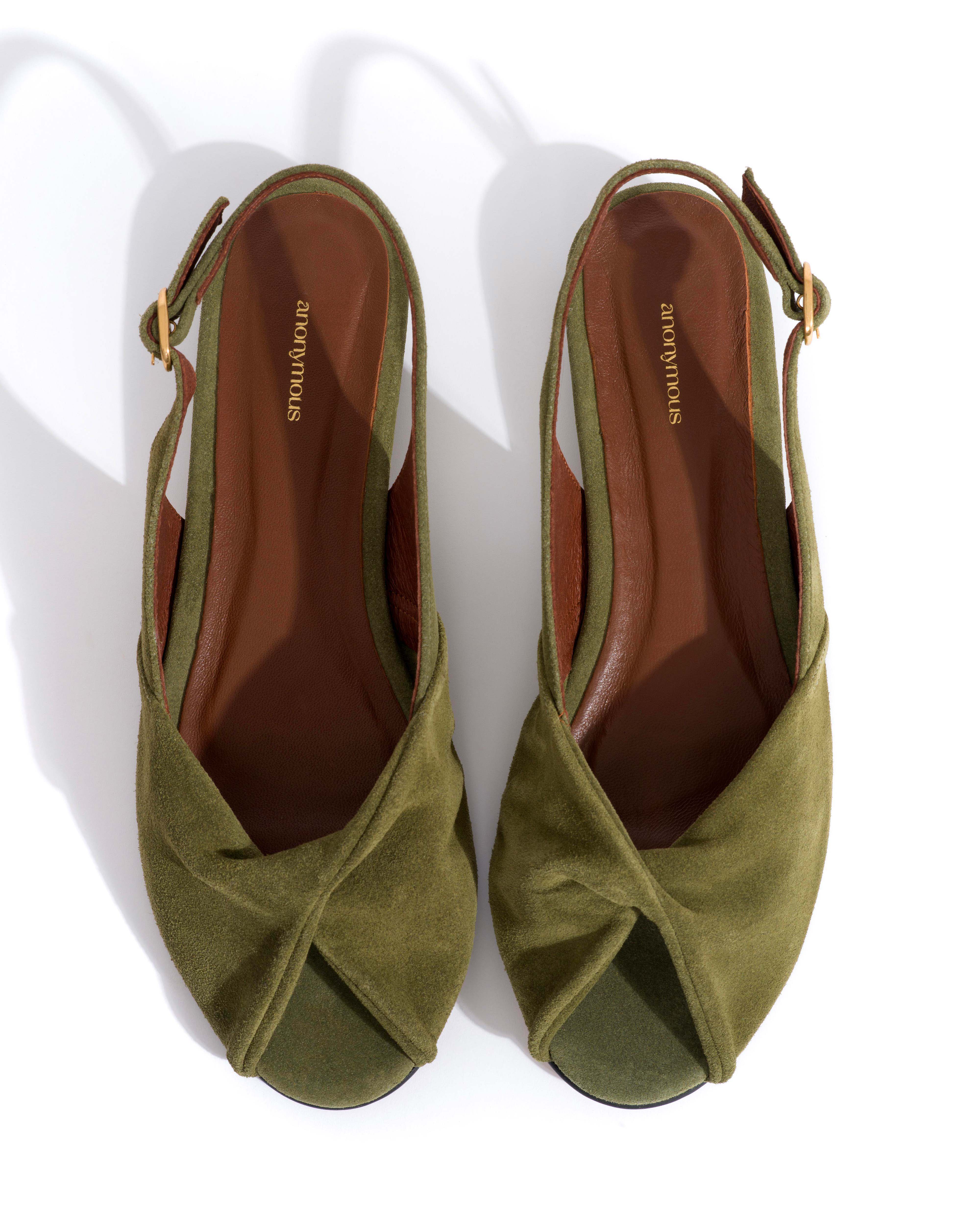 Magda 20 Calf suede Olive green - Image 4