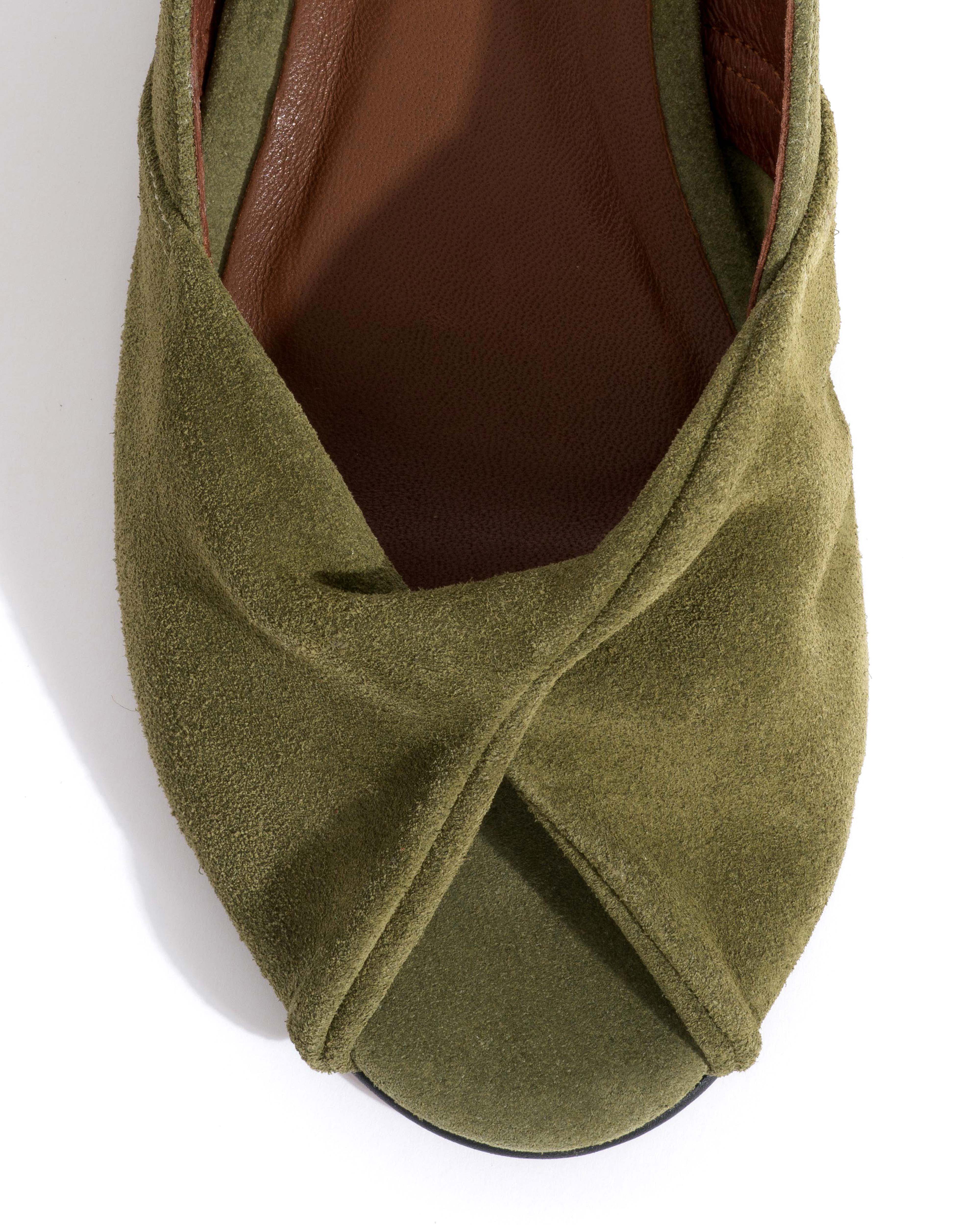 Magda 20 Calf suede Olive green - Image 5