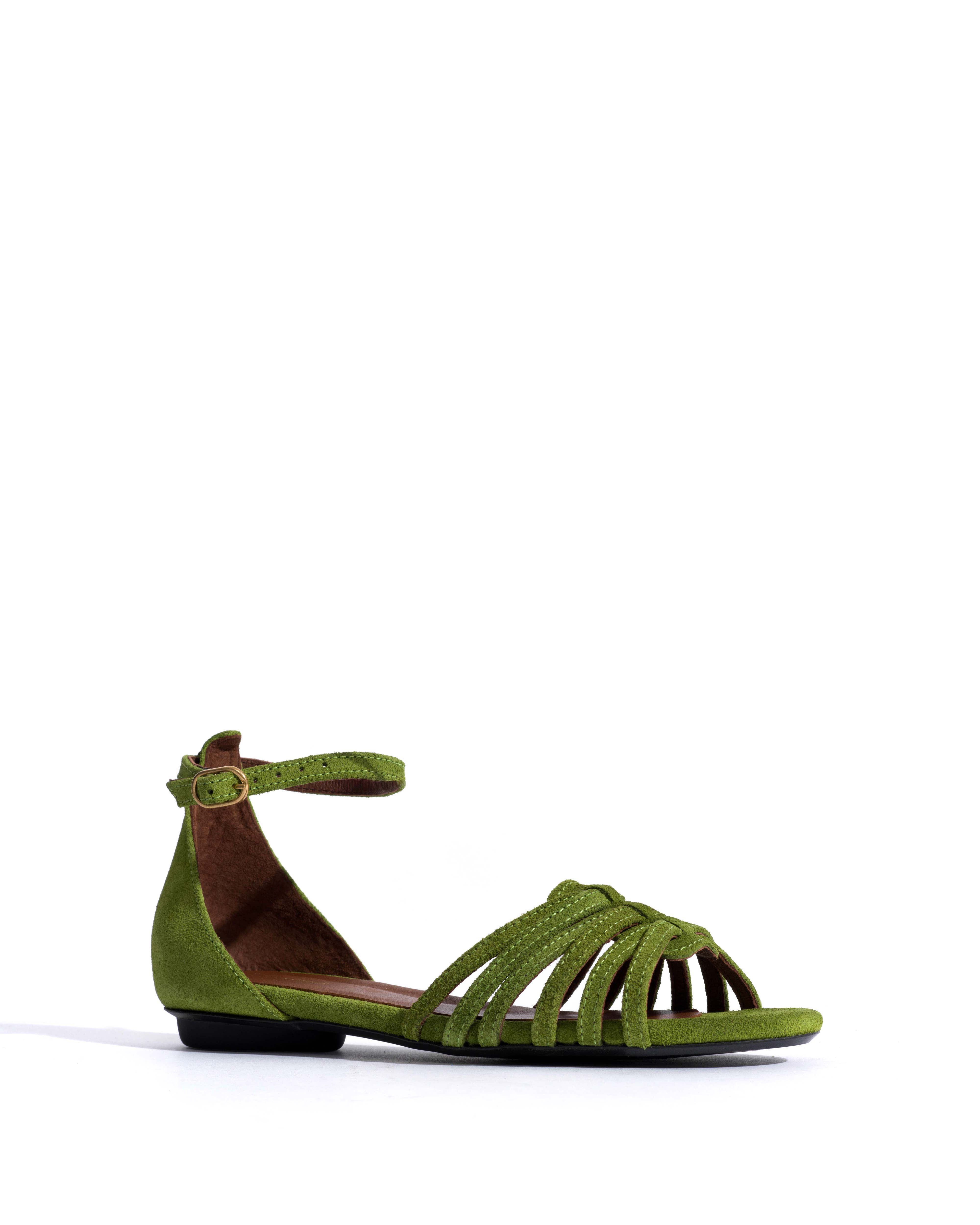 Mareike 10 Calf suede Grass green - Image 2