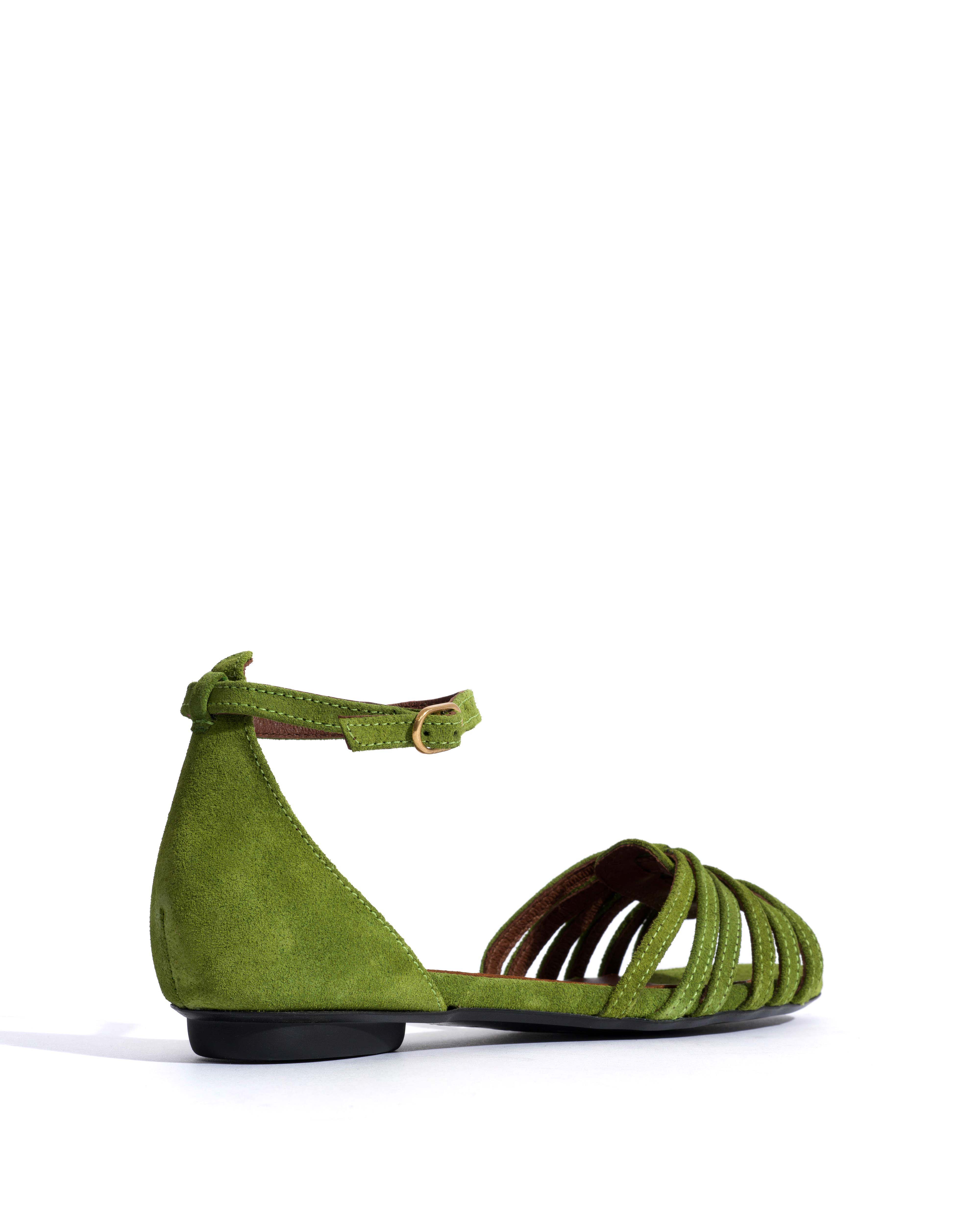 Mareike 10 Calf suede Grass green - Image 3