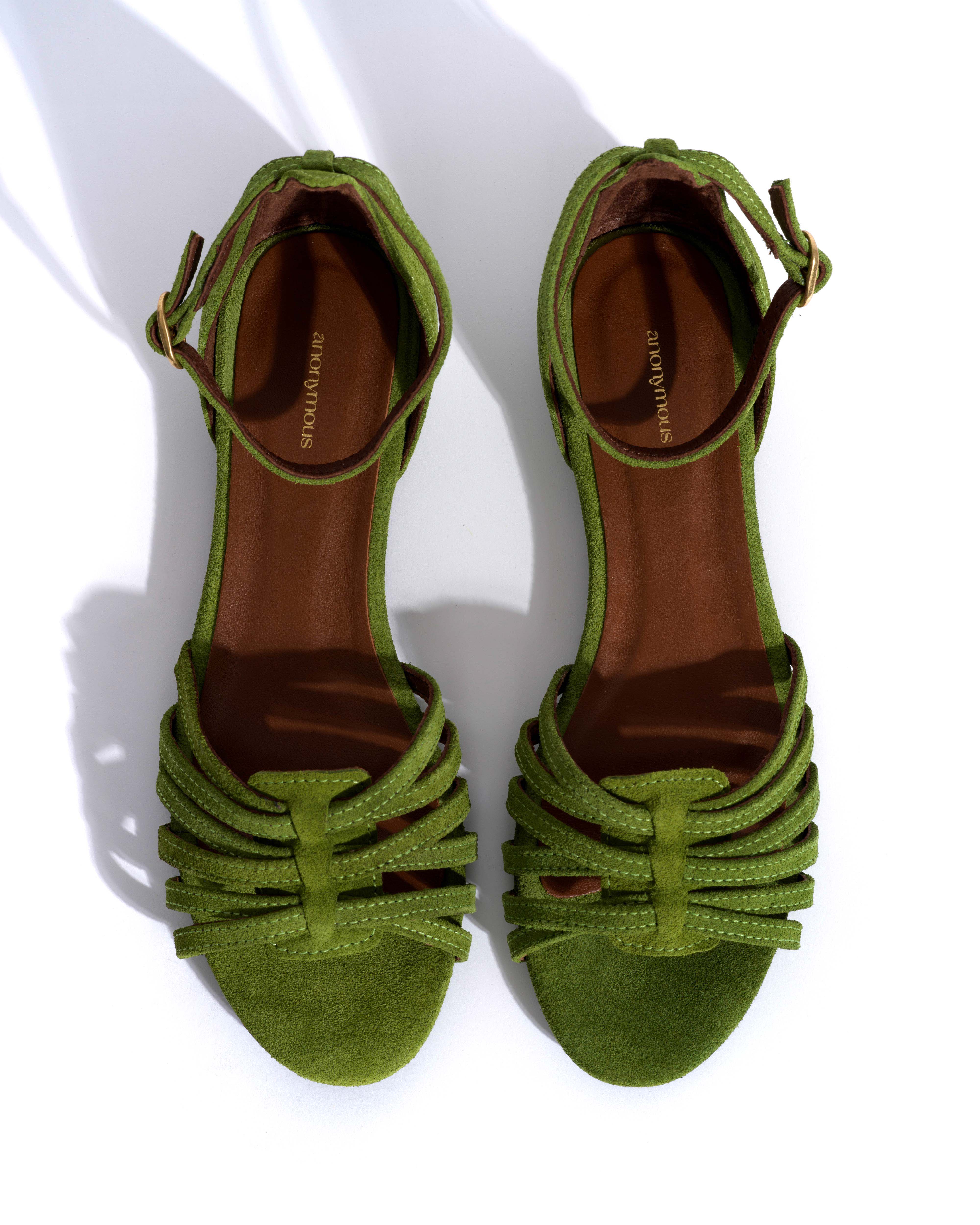 Mareike 10 Calf suede Grass green - Image 4
