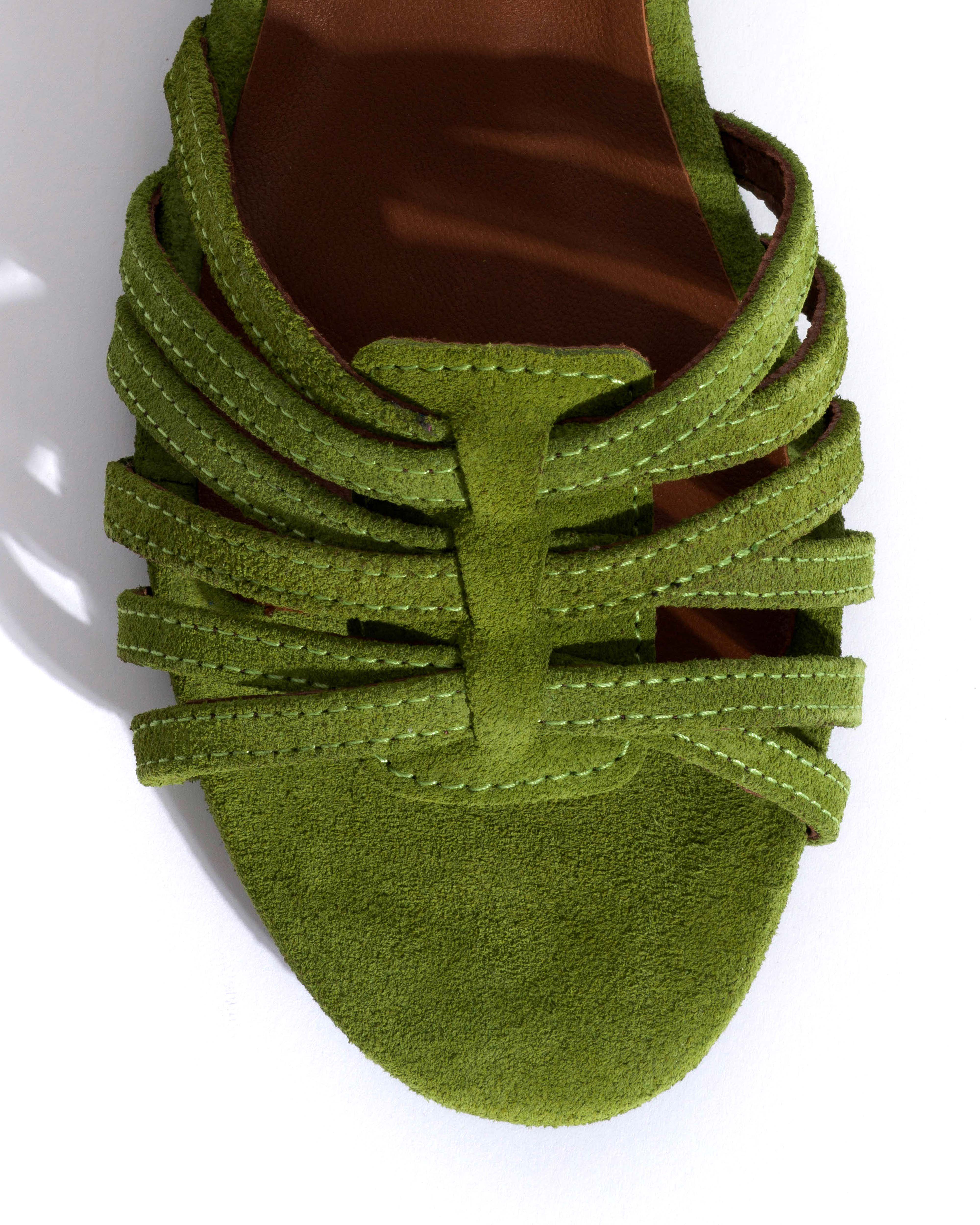 Mareike 10 Calf suede Grass green - Image 5