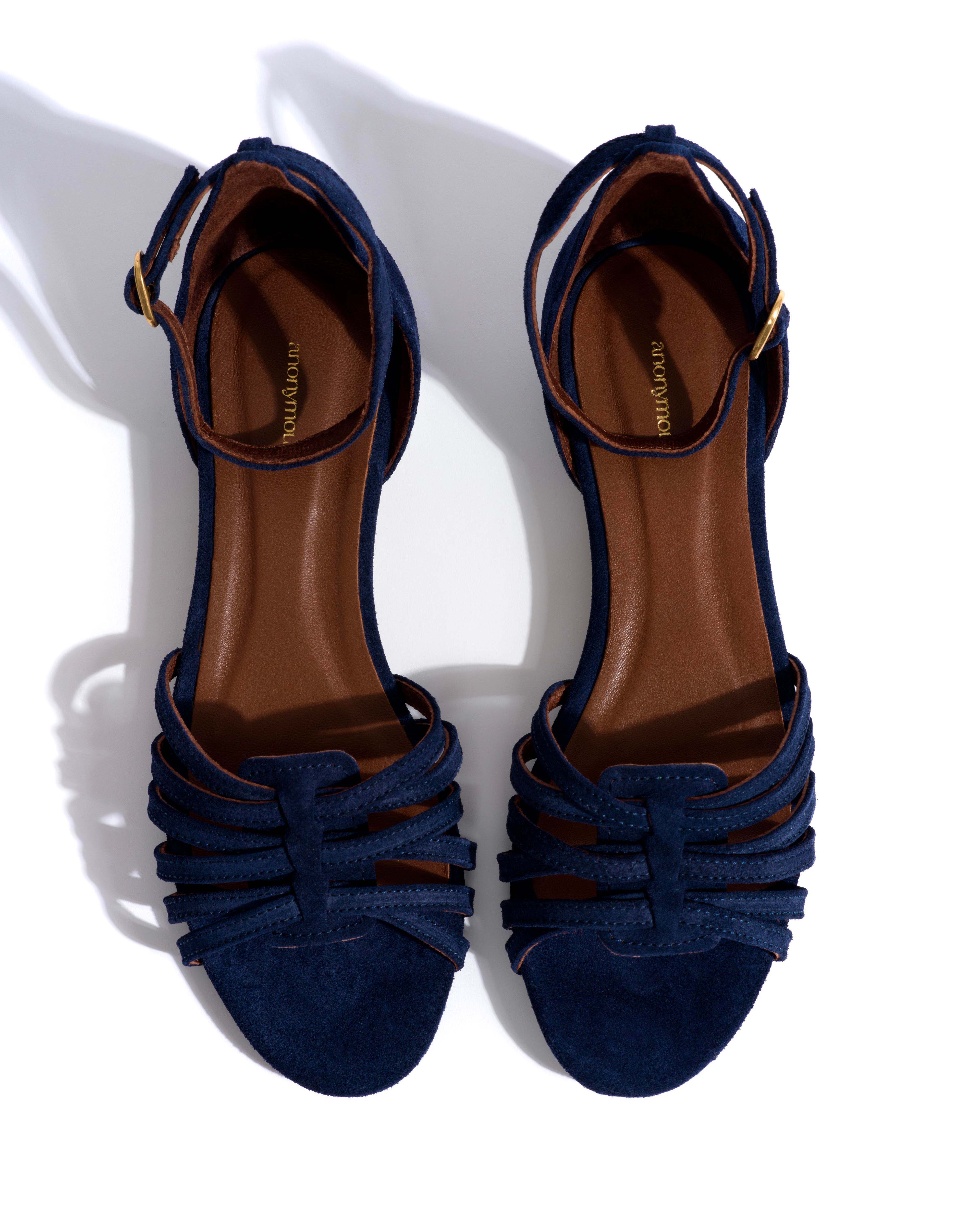 Mareike 10 Calf suede Ink blue - Image 4