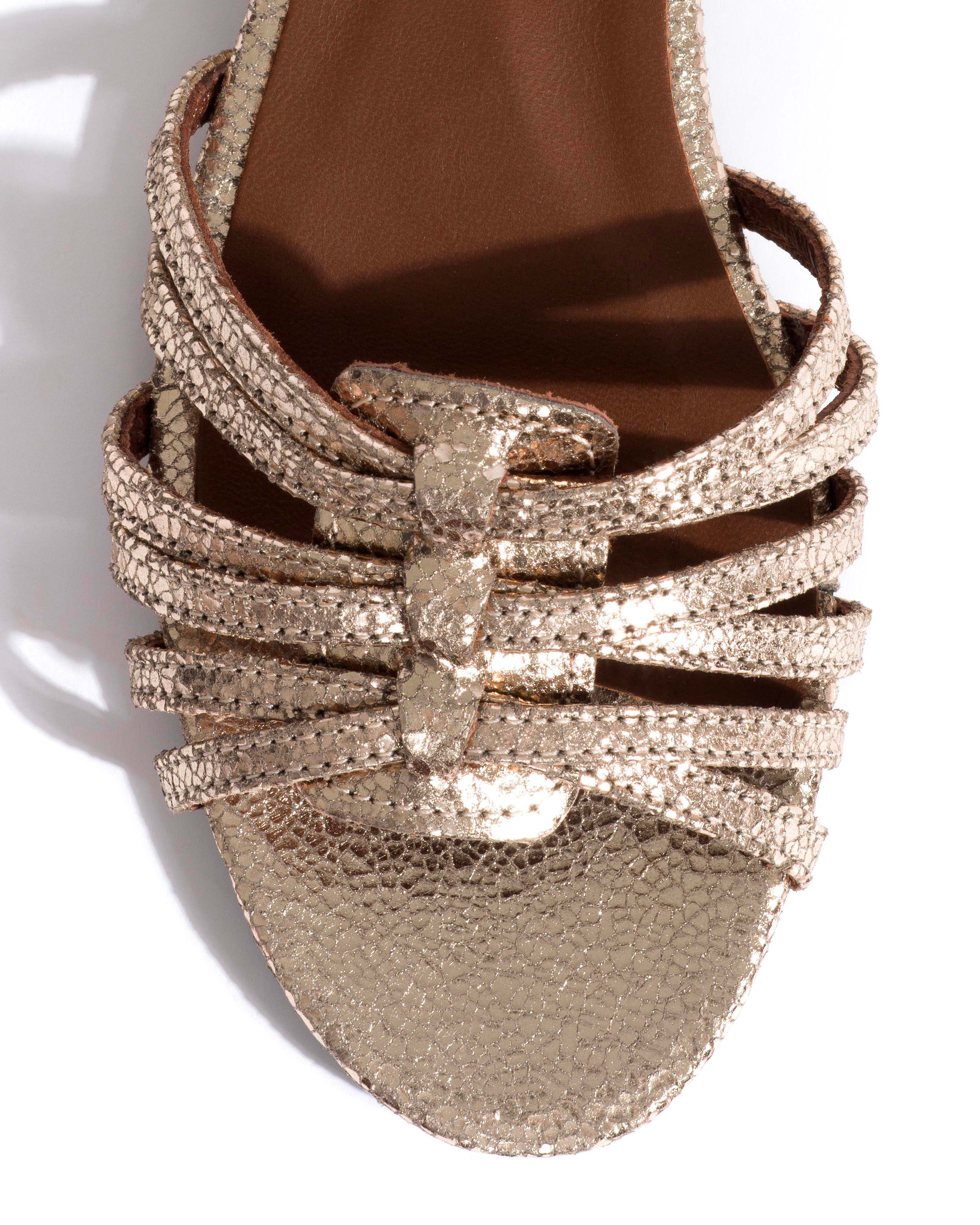 Mareike 10 Crackled metallic goat Vintage champagne - Image 5