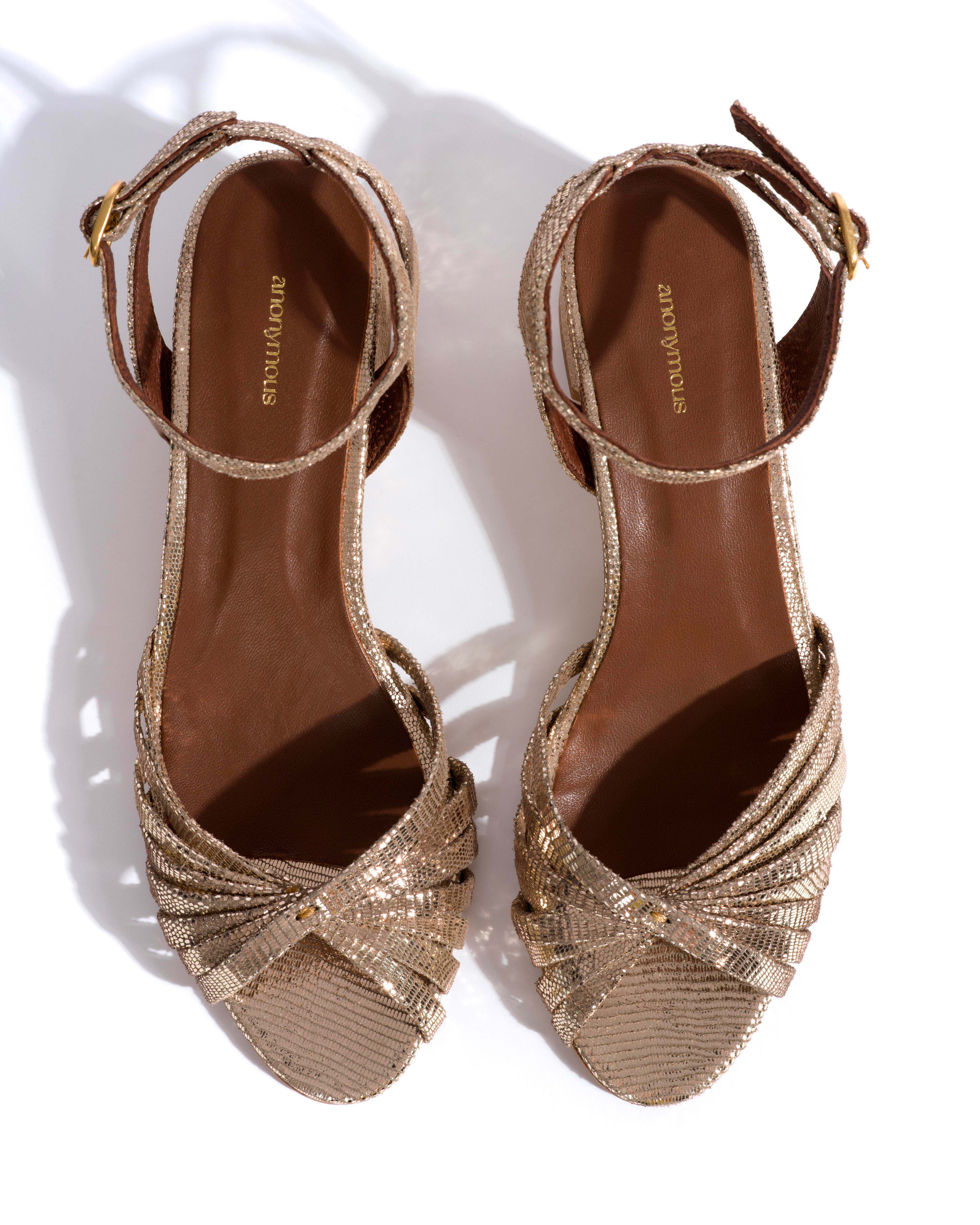 Margriet Lizard metallic goat Vintage champagne - Image 4