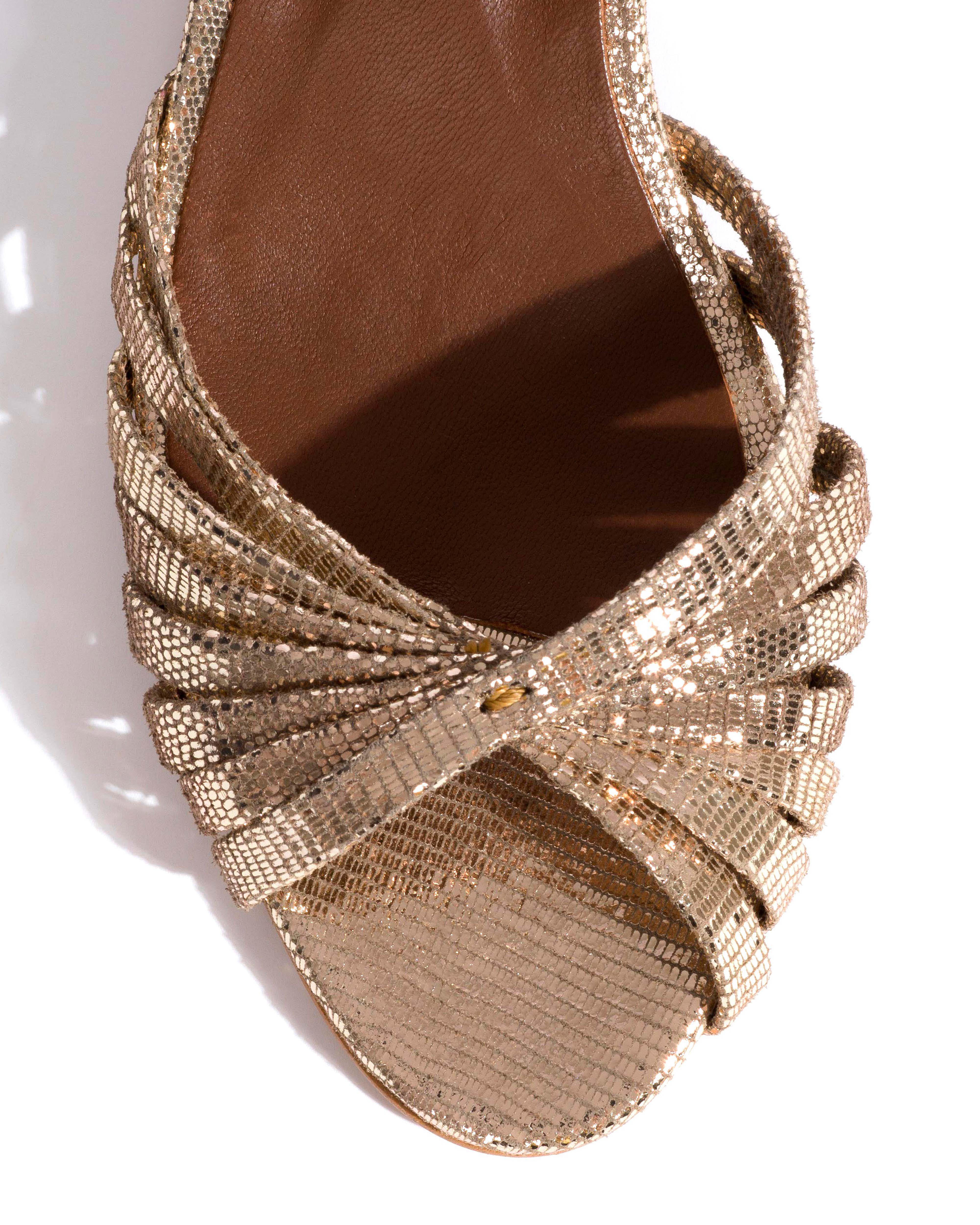 Margriet Lizard metallic goat Vintage champagne - Image 5