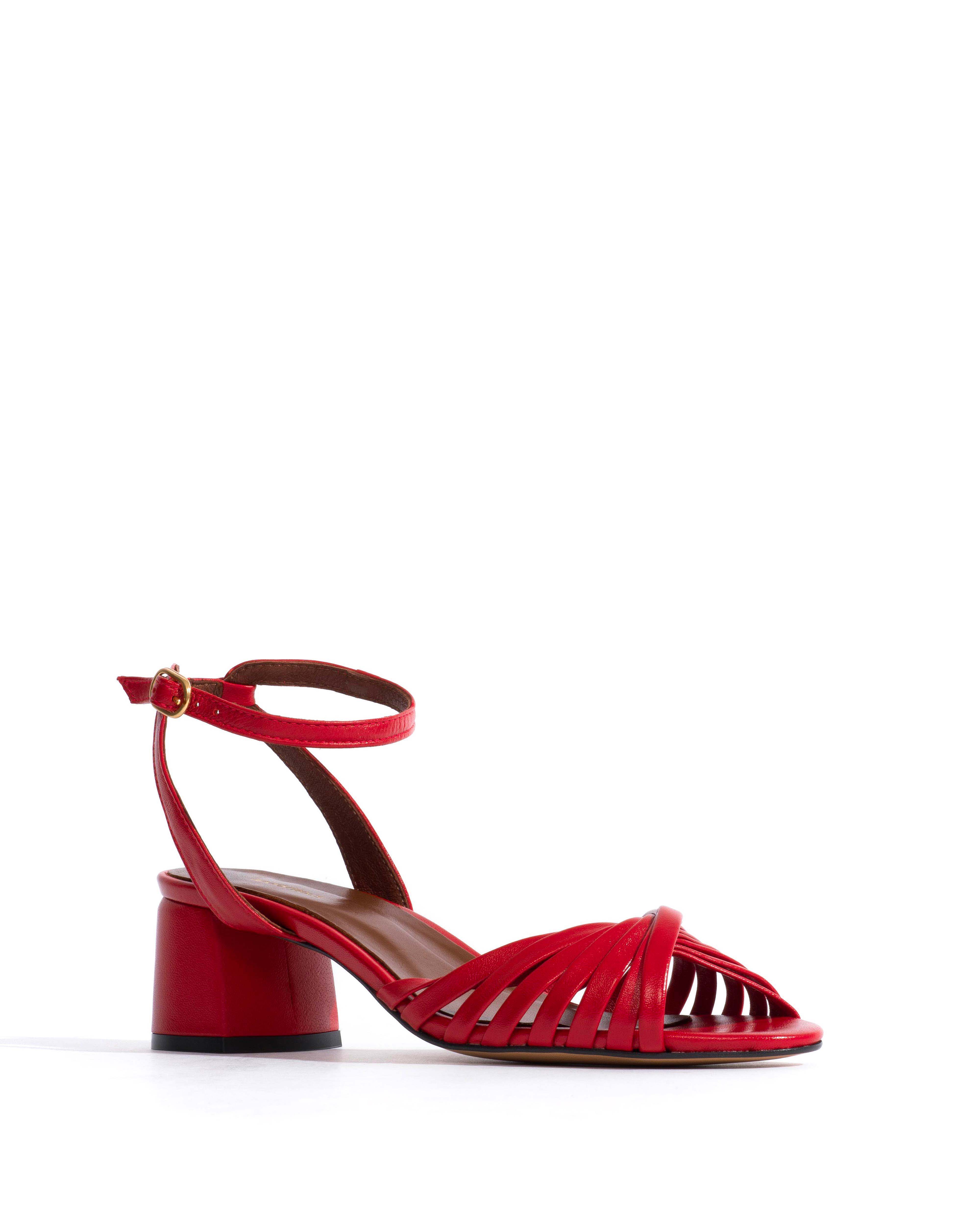 Margriet Shiny lamb Ruby red - Image 2