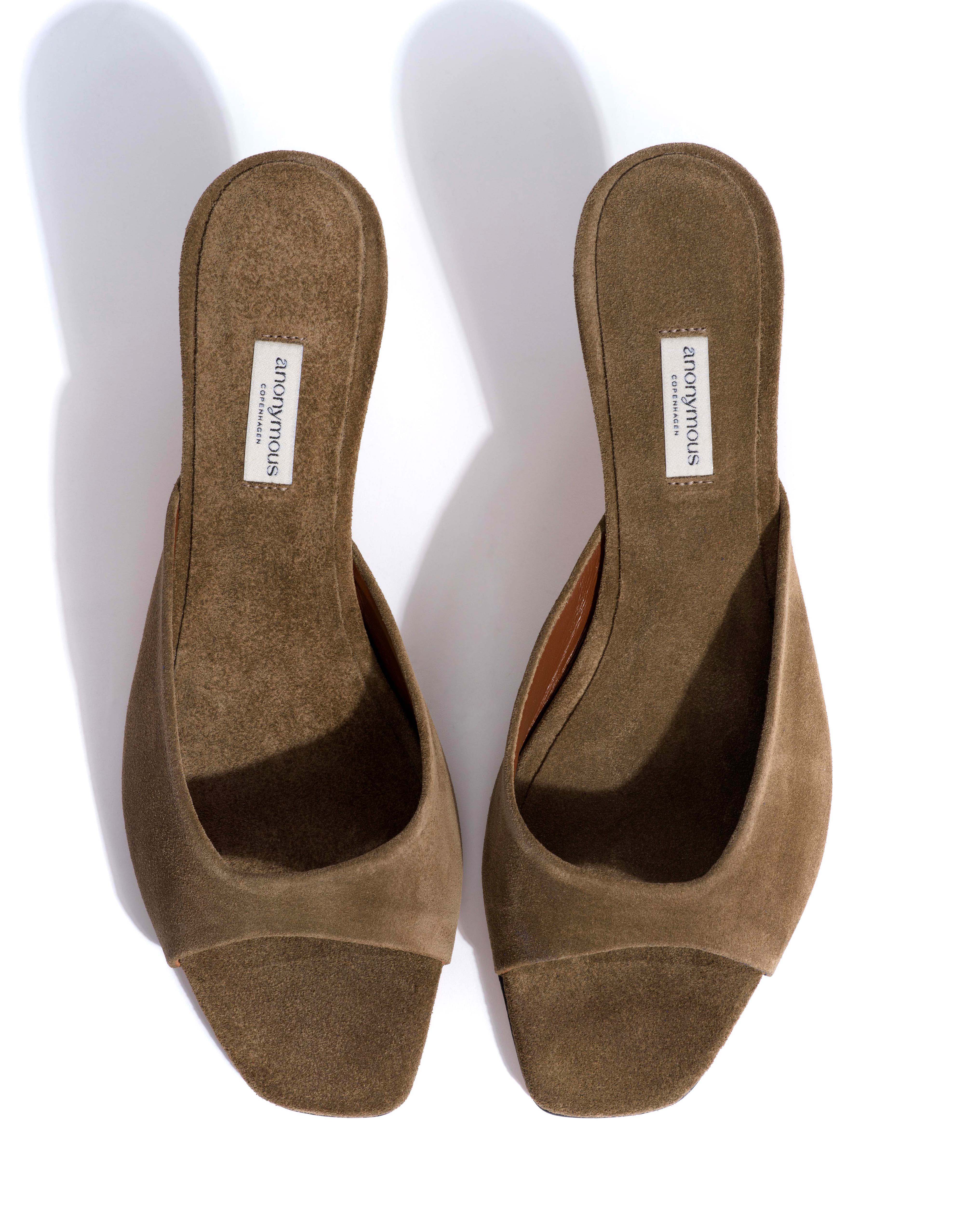 Mazy 55 Calf suede Dried olive - Image 4