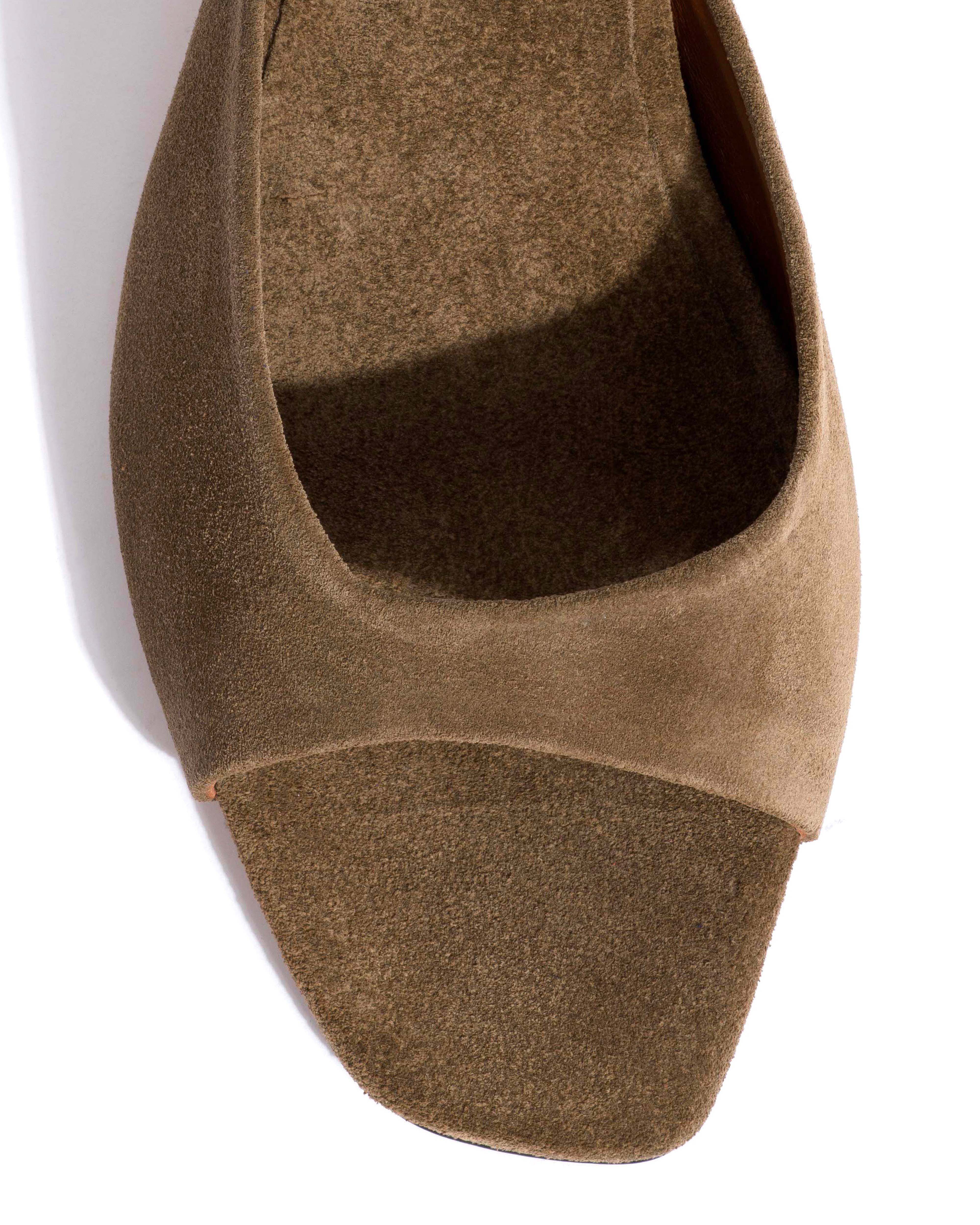 Mazy 55 Calf suede Dried olive - Image 5