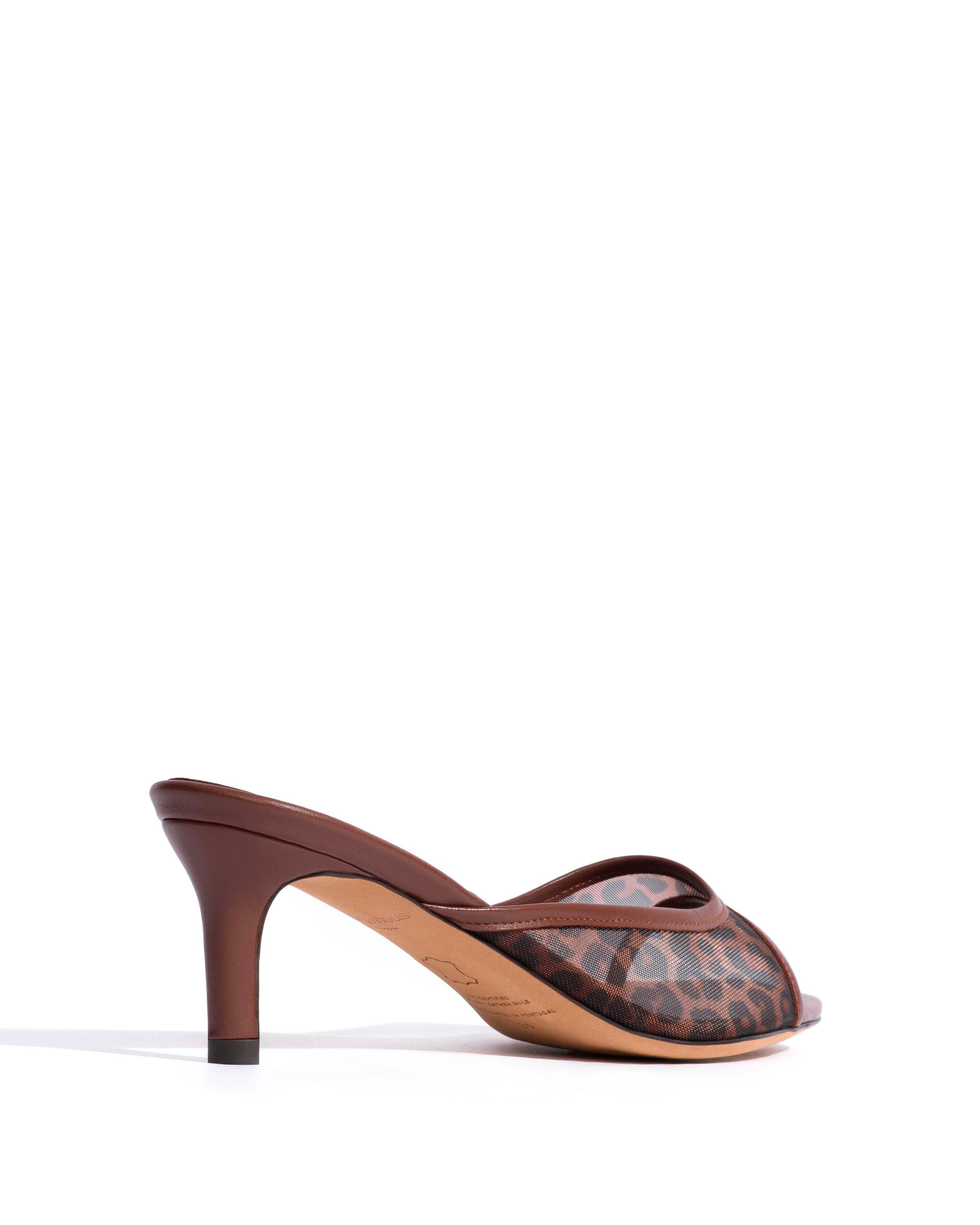 Mazy 55 mesh Shiny lamb & mesh Chocolate & leopard - Image 3