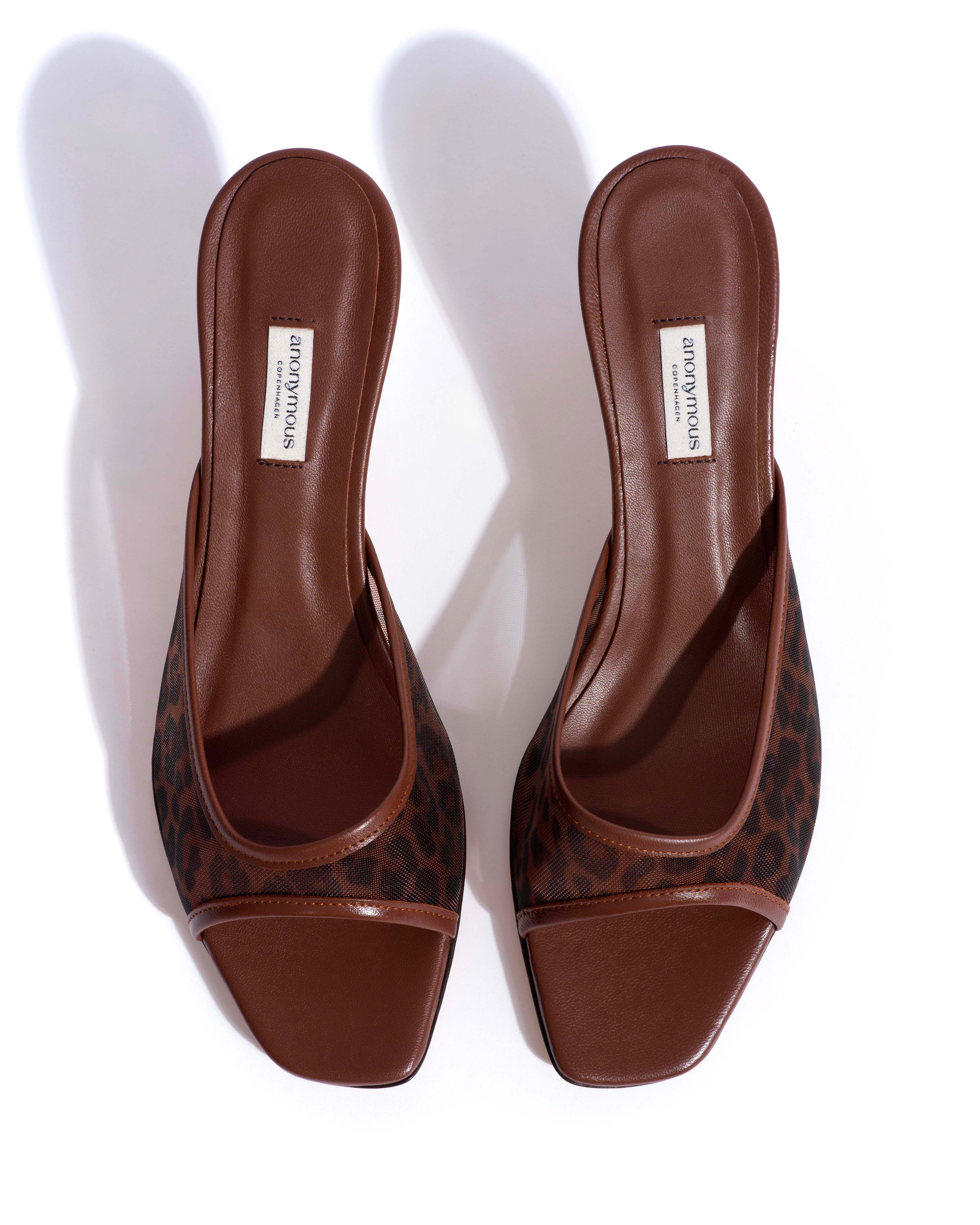 Mazy 55 mesh Shiny lamb & mesh Chocolate & leopard - Image 4