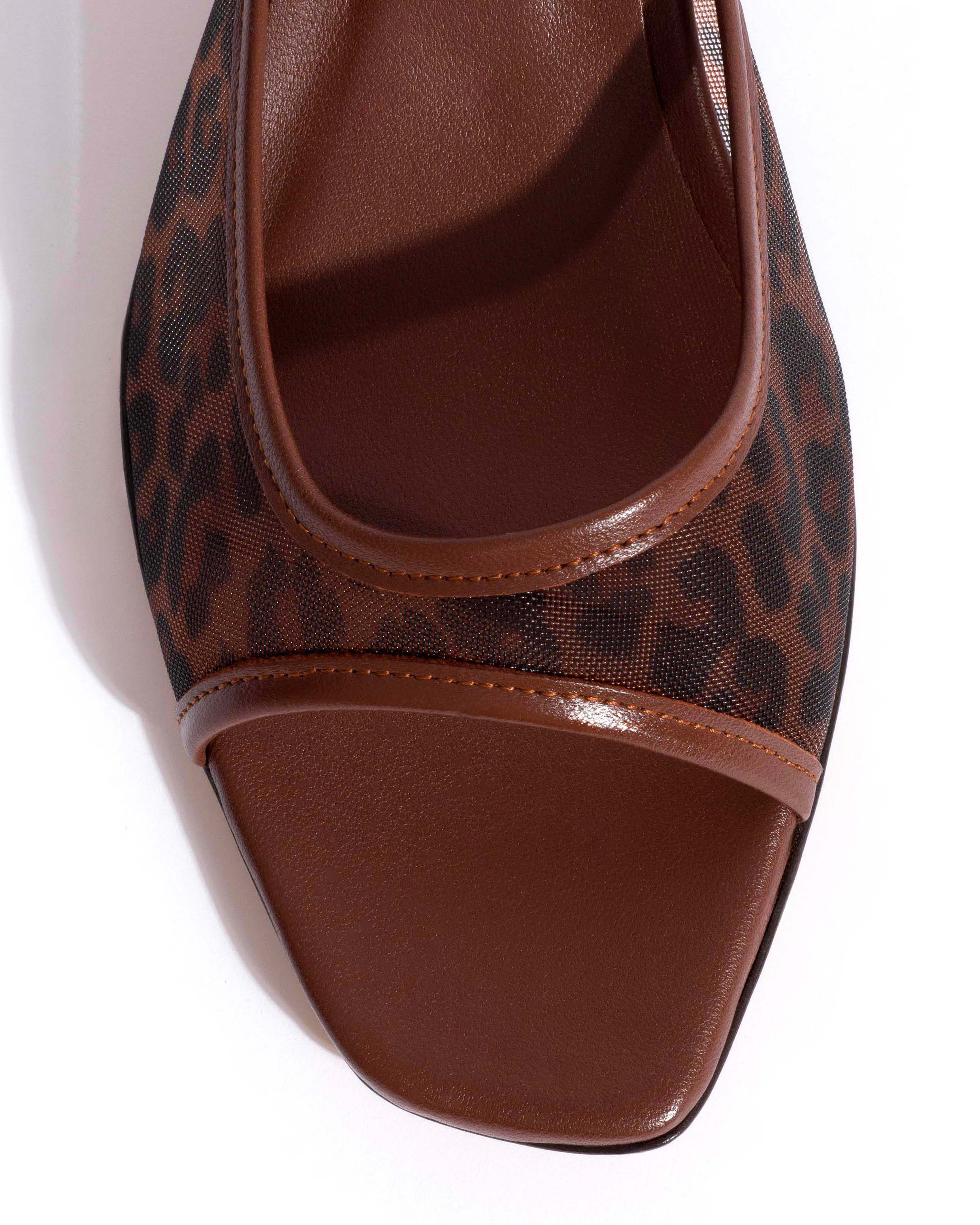 Mazy 55 mesh Shiny lamb & mesh Chocolate & leopard - Image 5