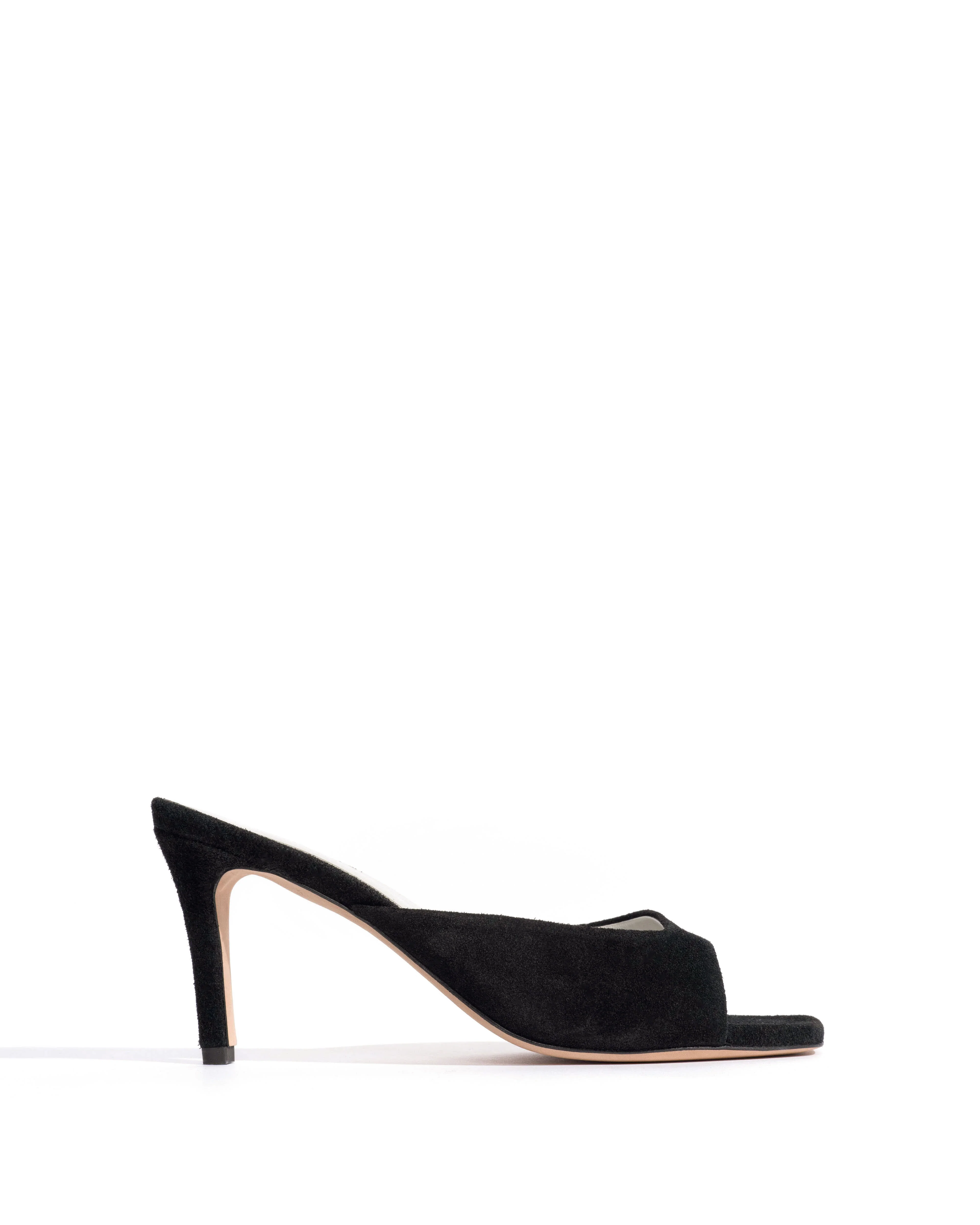 Mazy 75 Calf suede & lining Black & silver