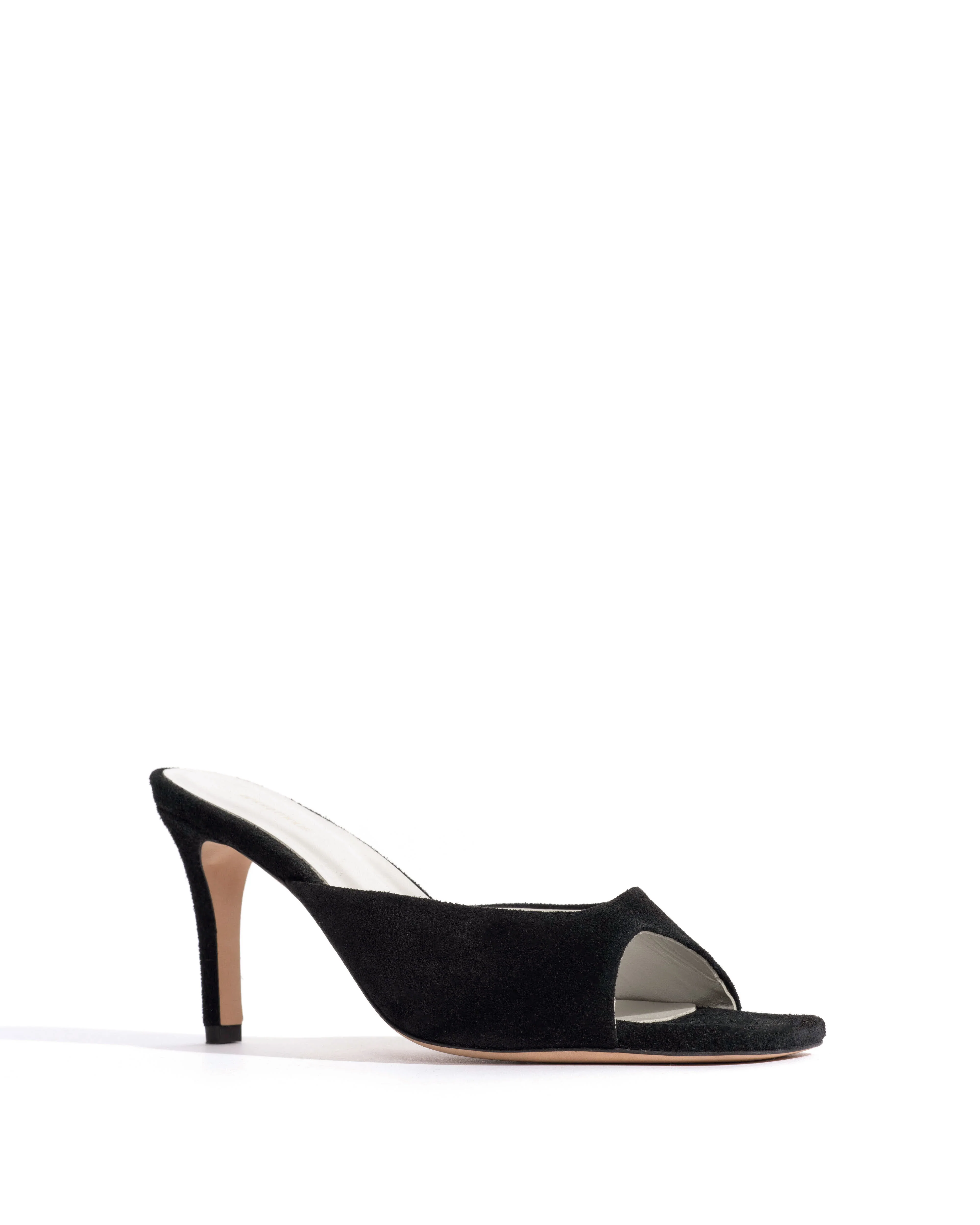 Mazy 75 Calf suede & lining Black & silver - Image 2