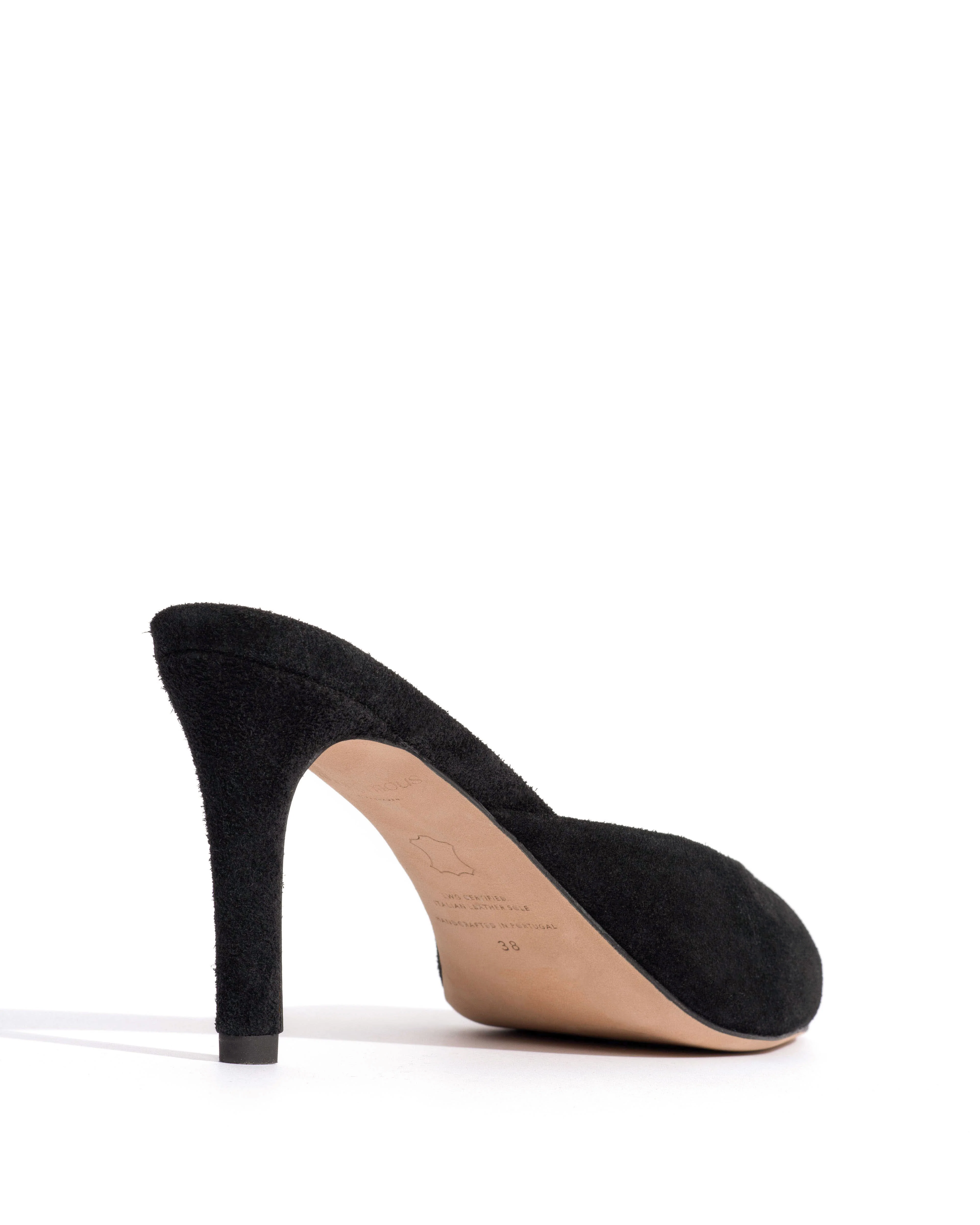 Mazy 75 Calf suede & lining Black & silver - Image 3