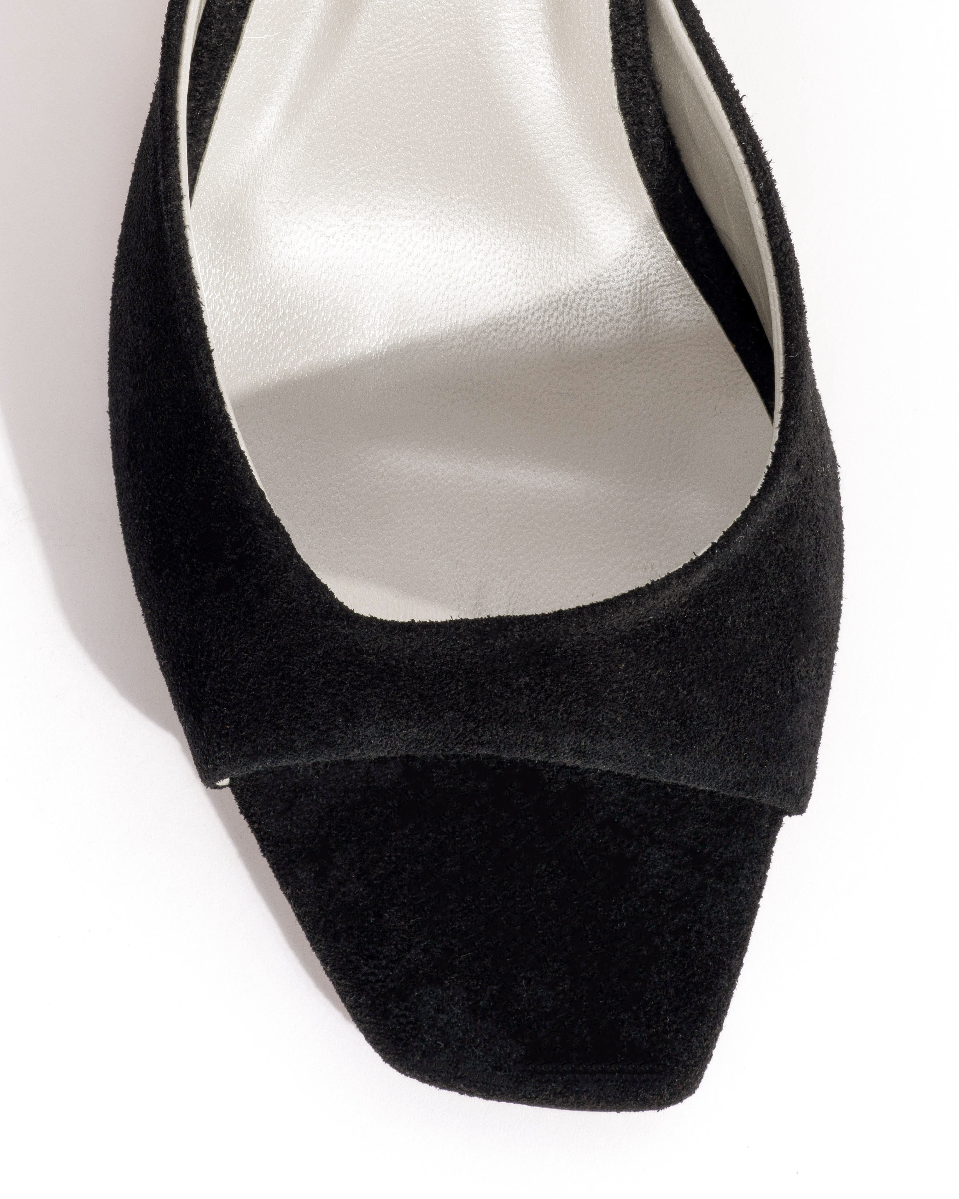 Mazy 75 Calf suede & lining Black & silver - Image 5