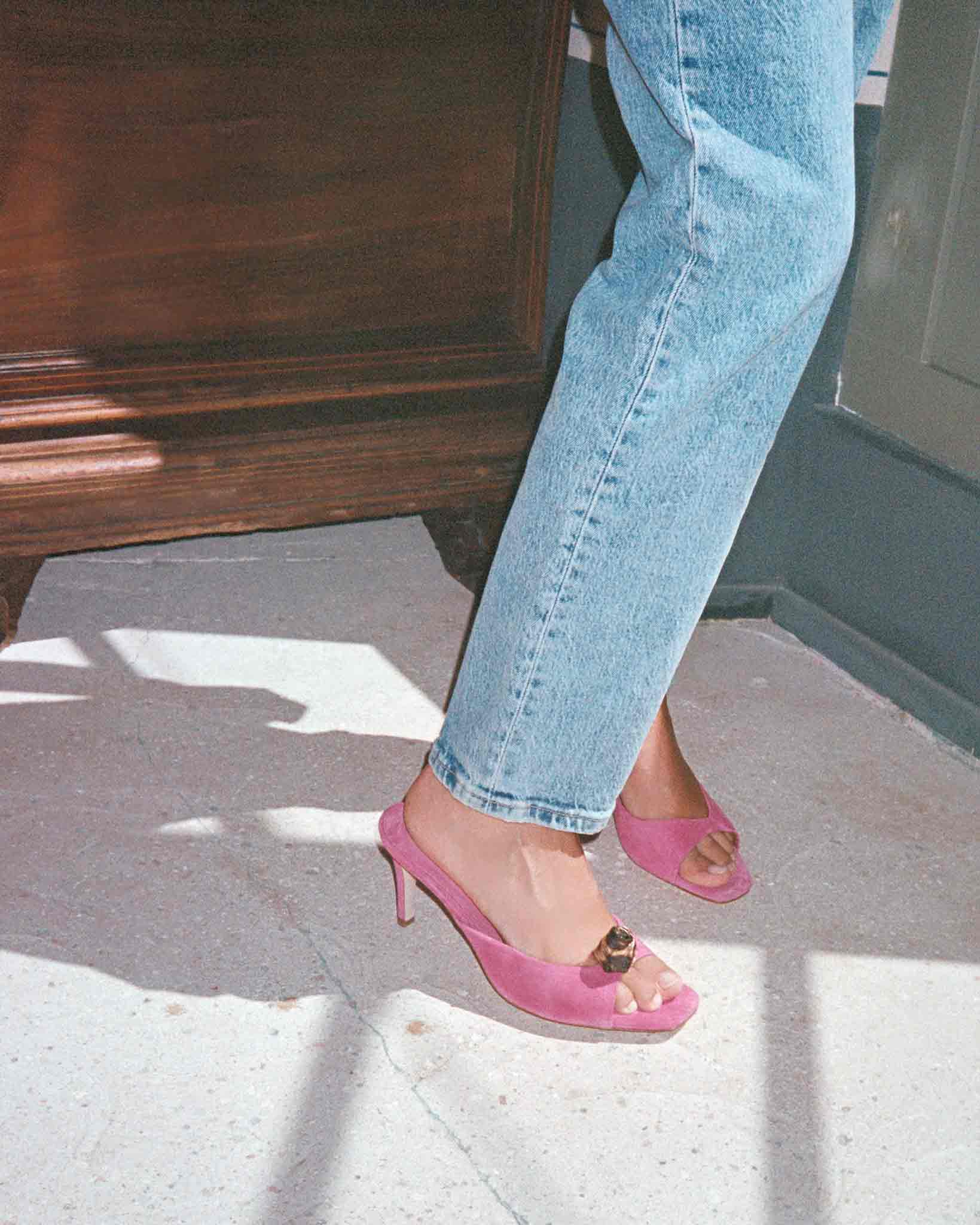 Mazy 75 Calf suede Raspberry sorbet - Image 3