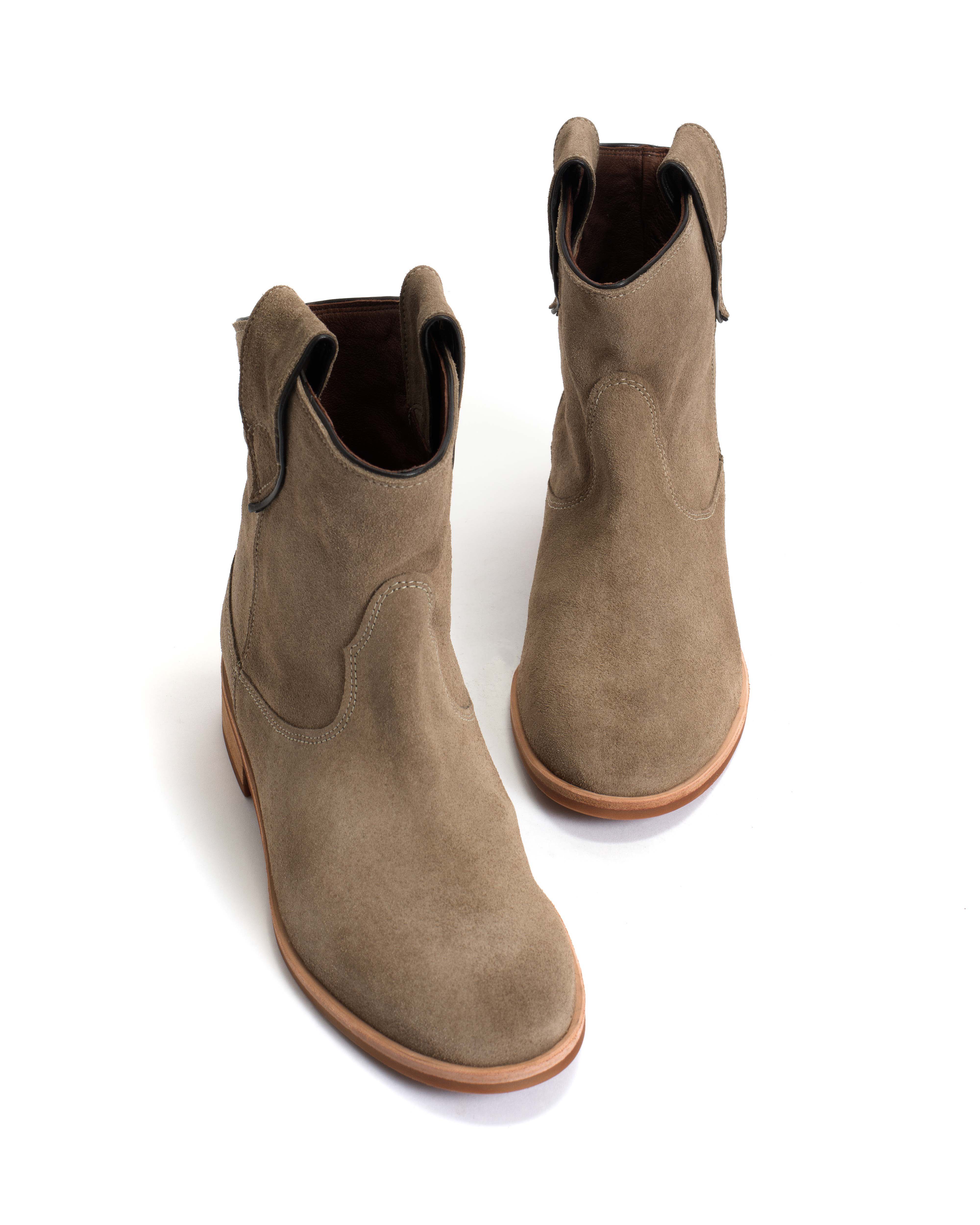 Monja Calf suede Mushroom - Image 5