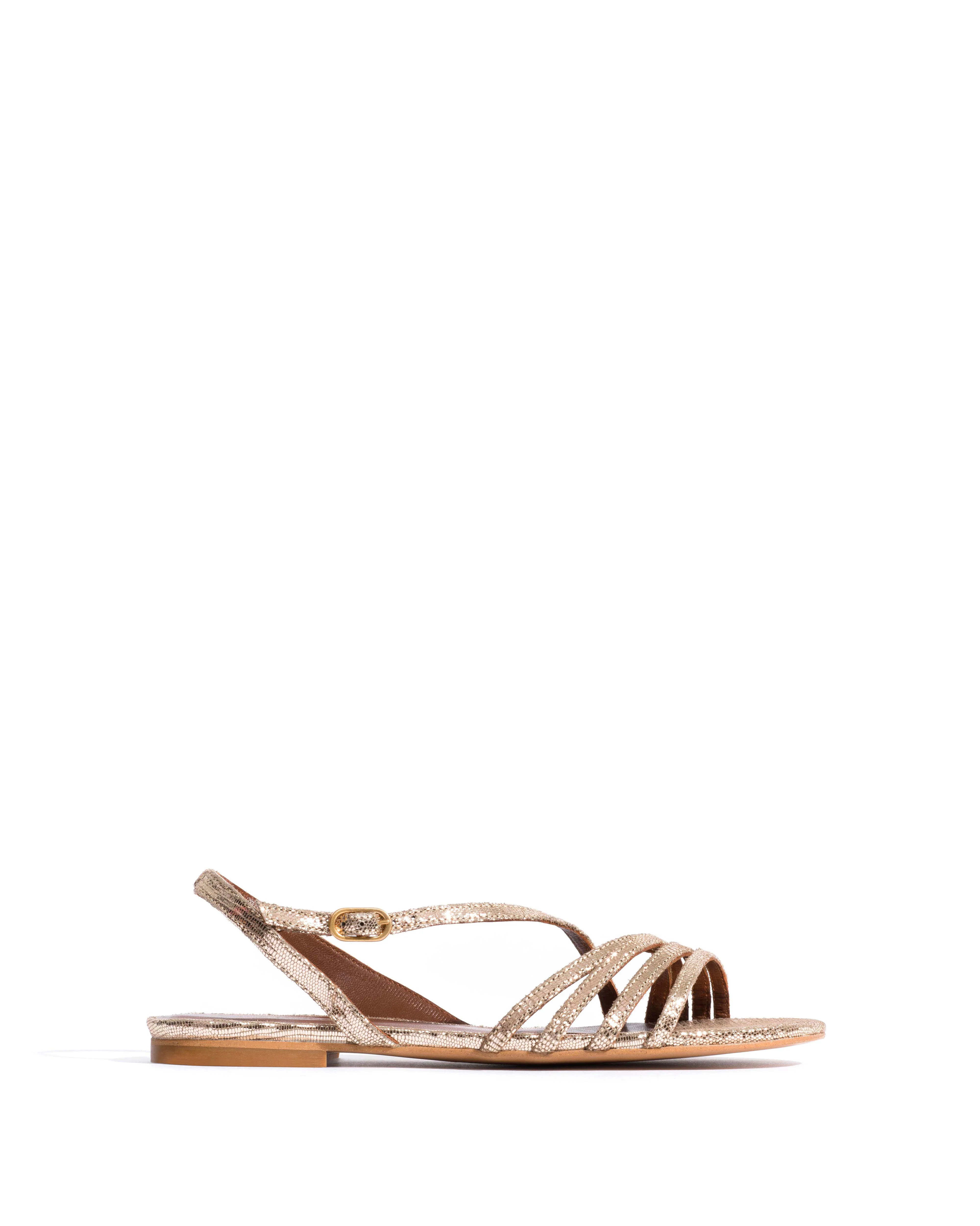 Naia 10 Lizard metallic goat Vintage champagne