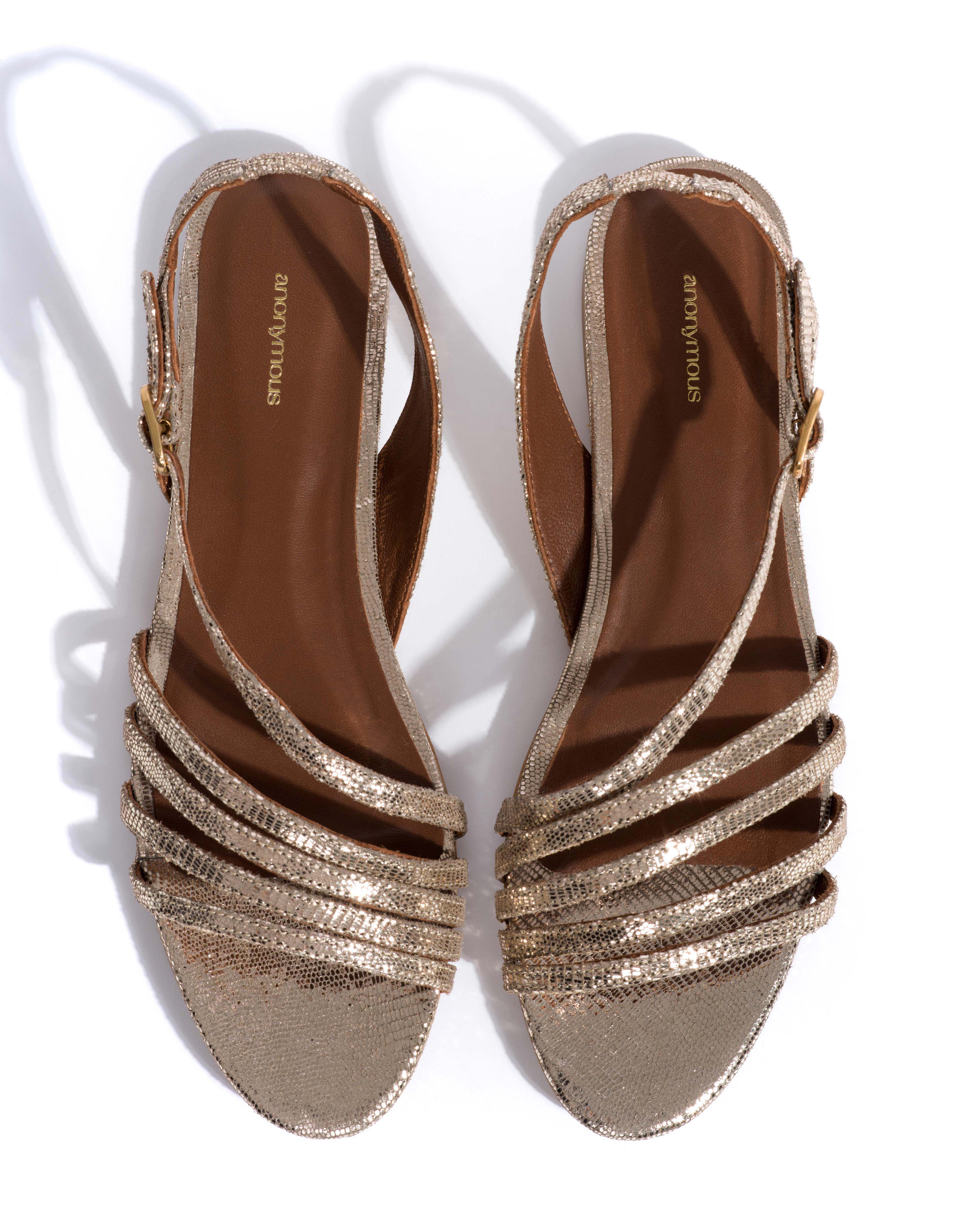Naia 10 Lizard metallic goat Vintage champagne - Image 4