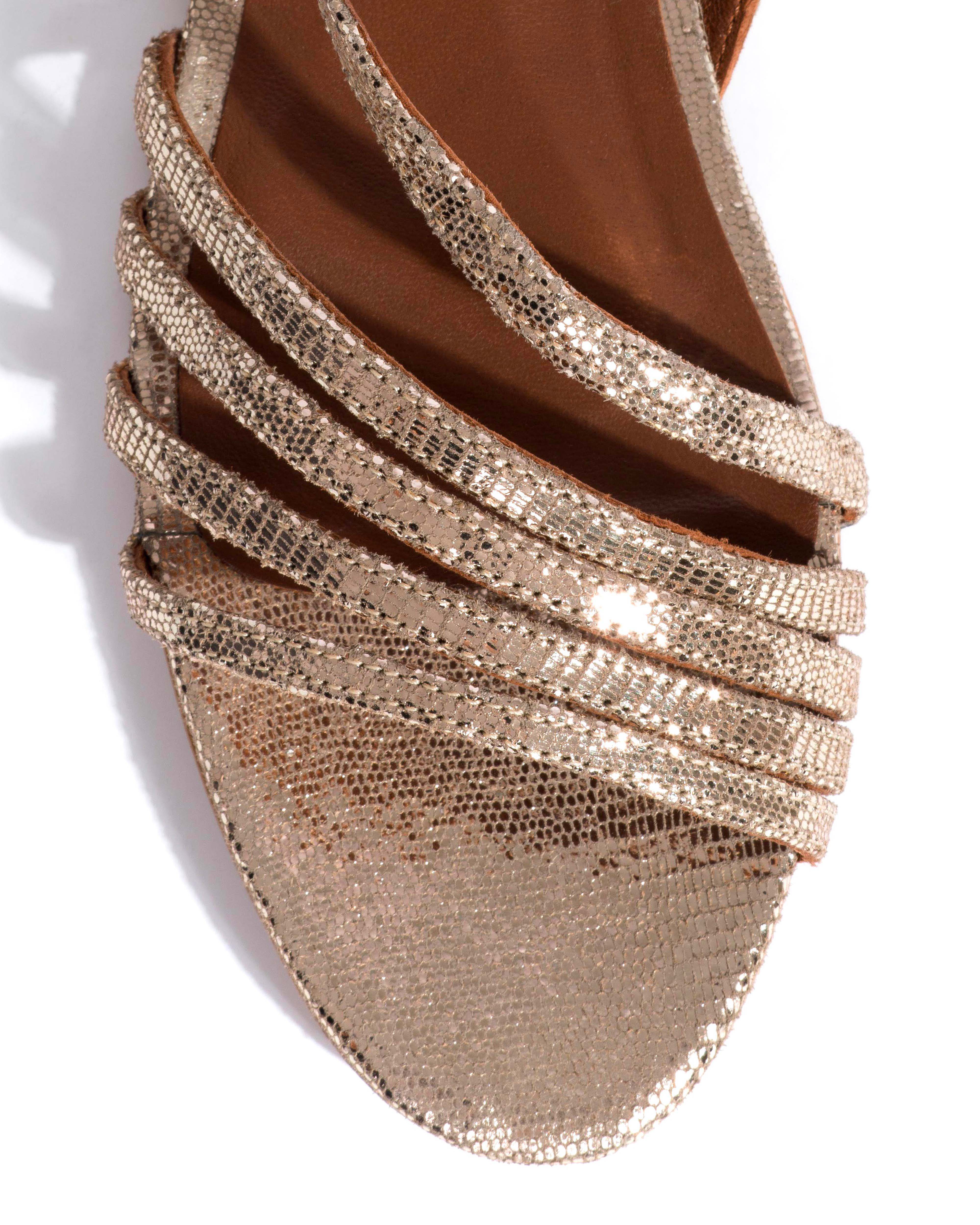 Naia 10 Lizard metallic goat Vintage champagne - Image 5
