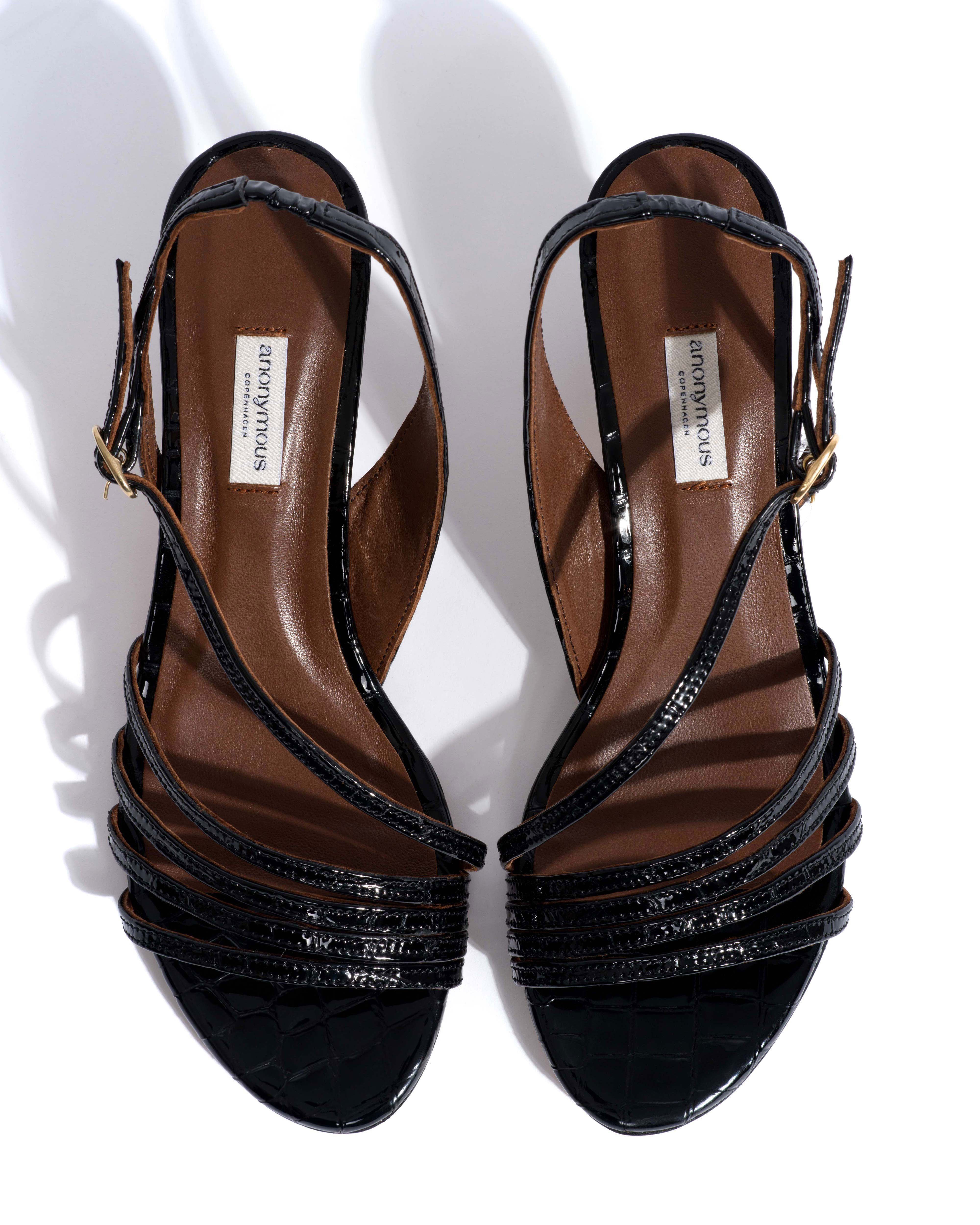 Naia 55 Polished croco calf Black - Image 4