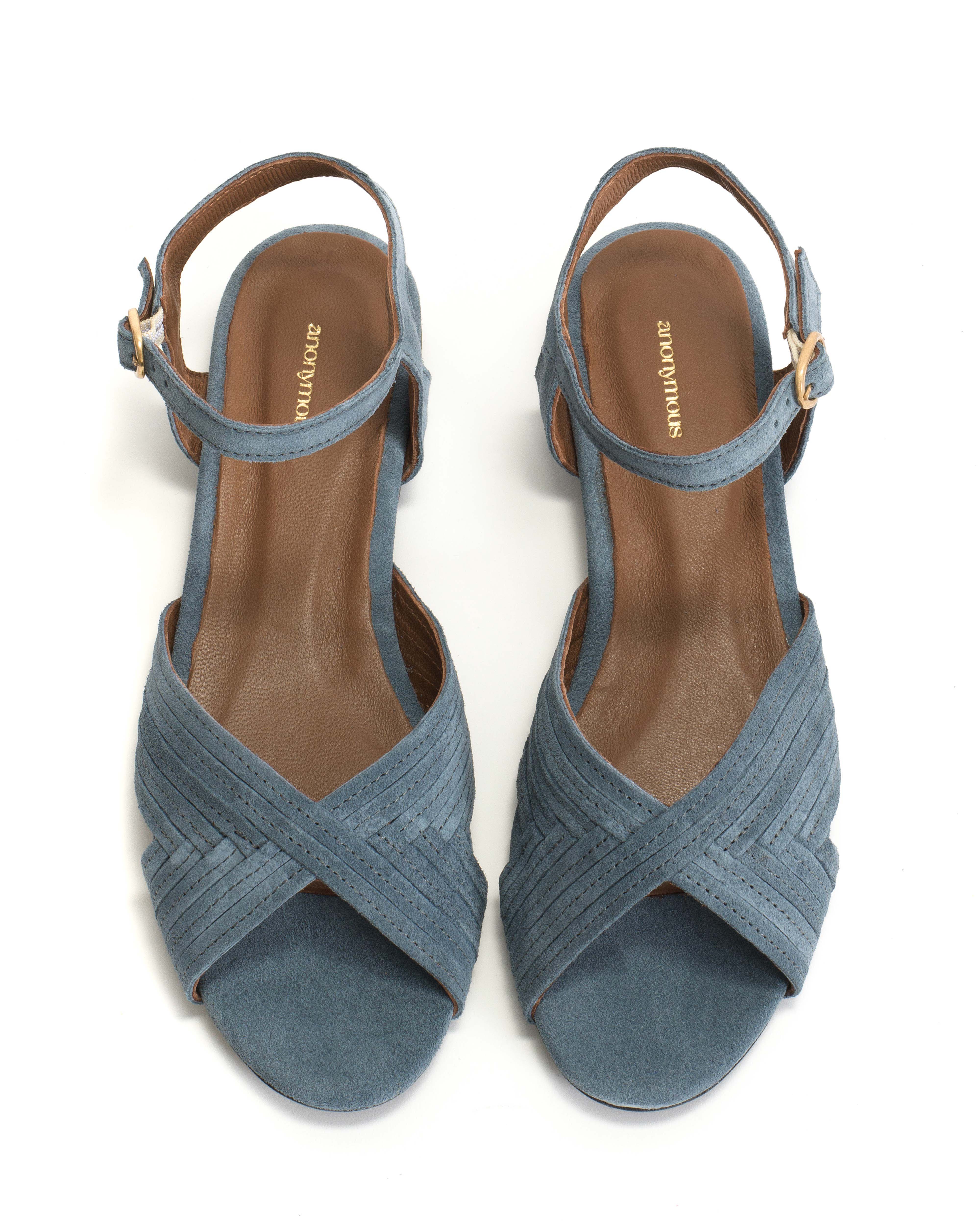Niabi 10 Calf suede Denim blue - Image 3