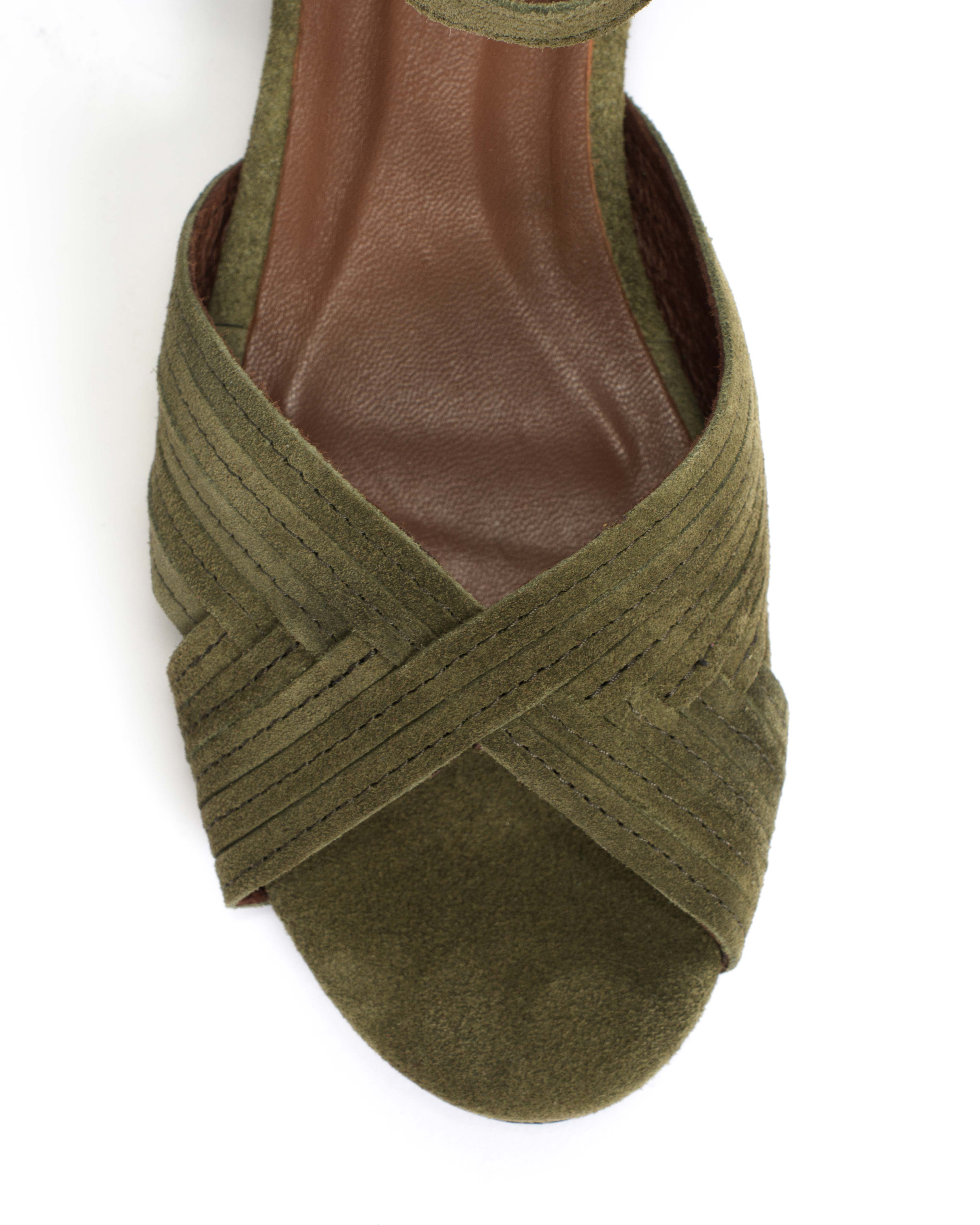 Niabi 10 Calf suede Olive green - Image 7