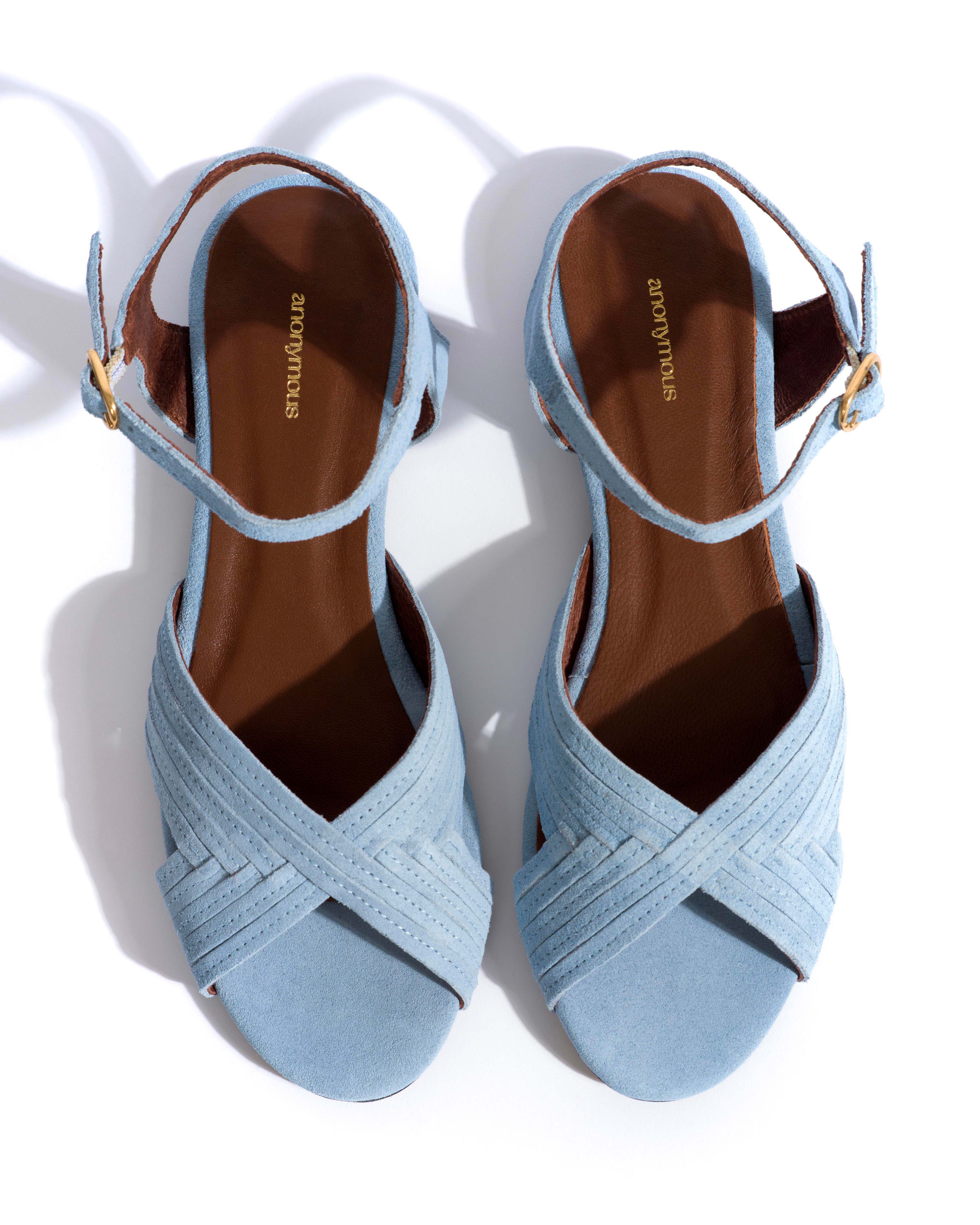 Niabi 10 Calf suede Porcelain blue - Image 4